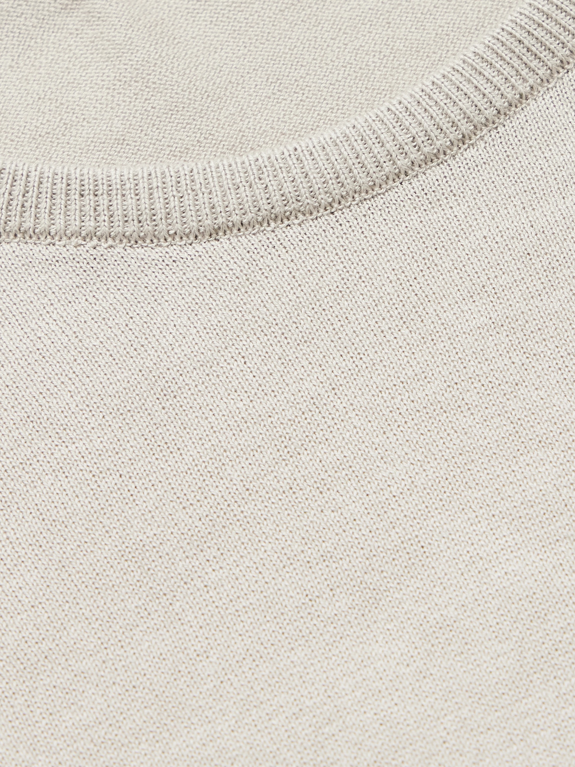 John Smedley Hatfield Slim-fit Sea Island Cotton Sweater In Gray