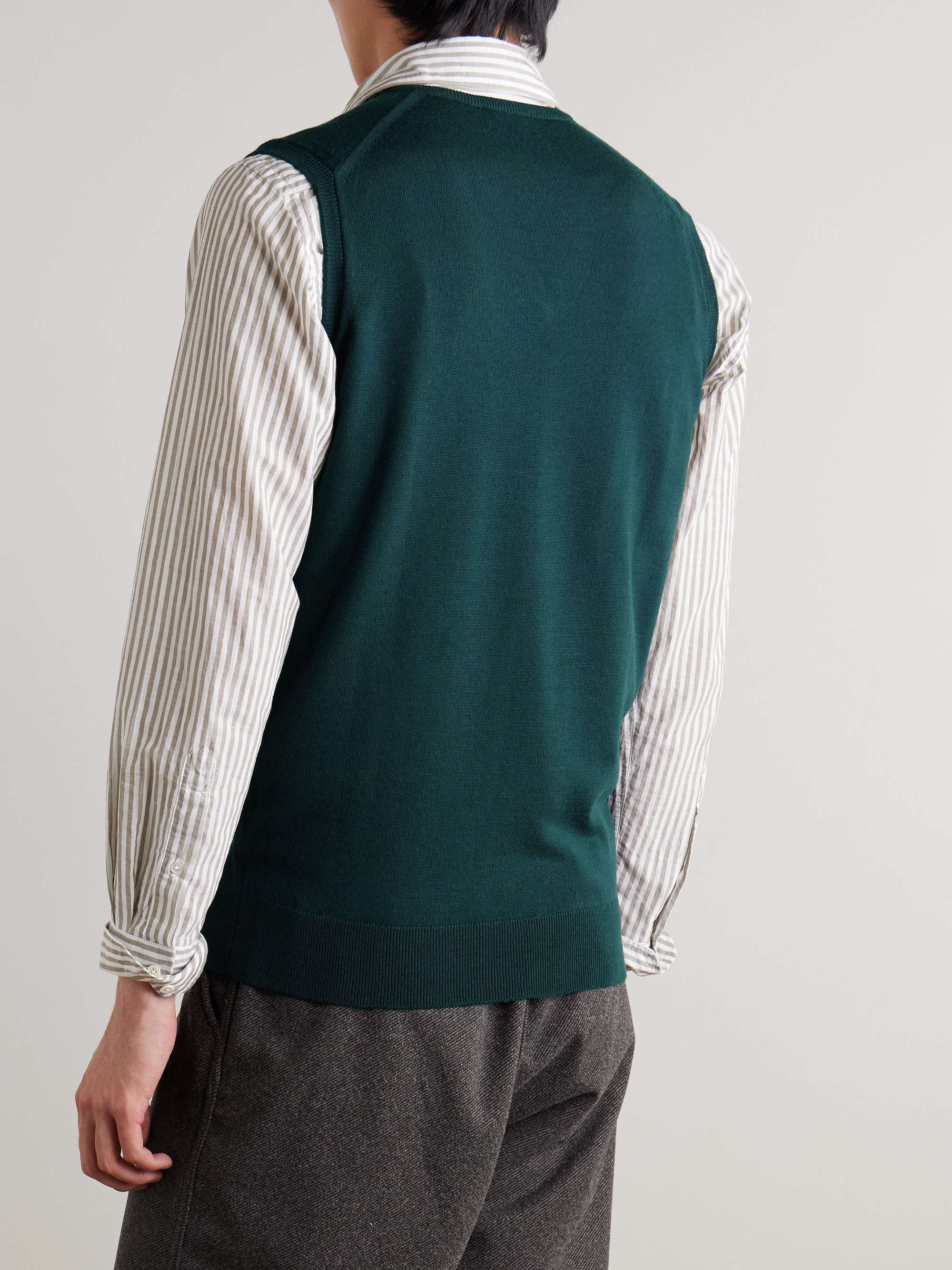 JOHN SMEDLEY Hadfield Slim-Fit Merino Wool Sweater Vest