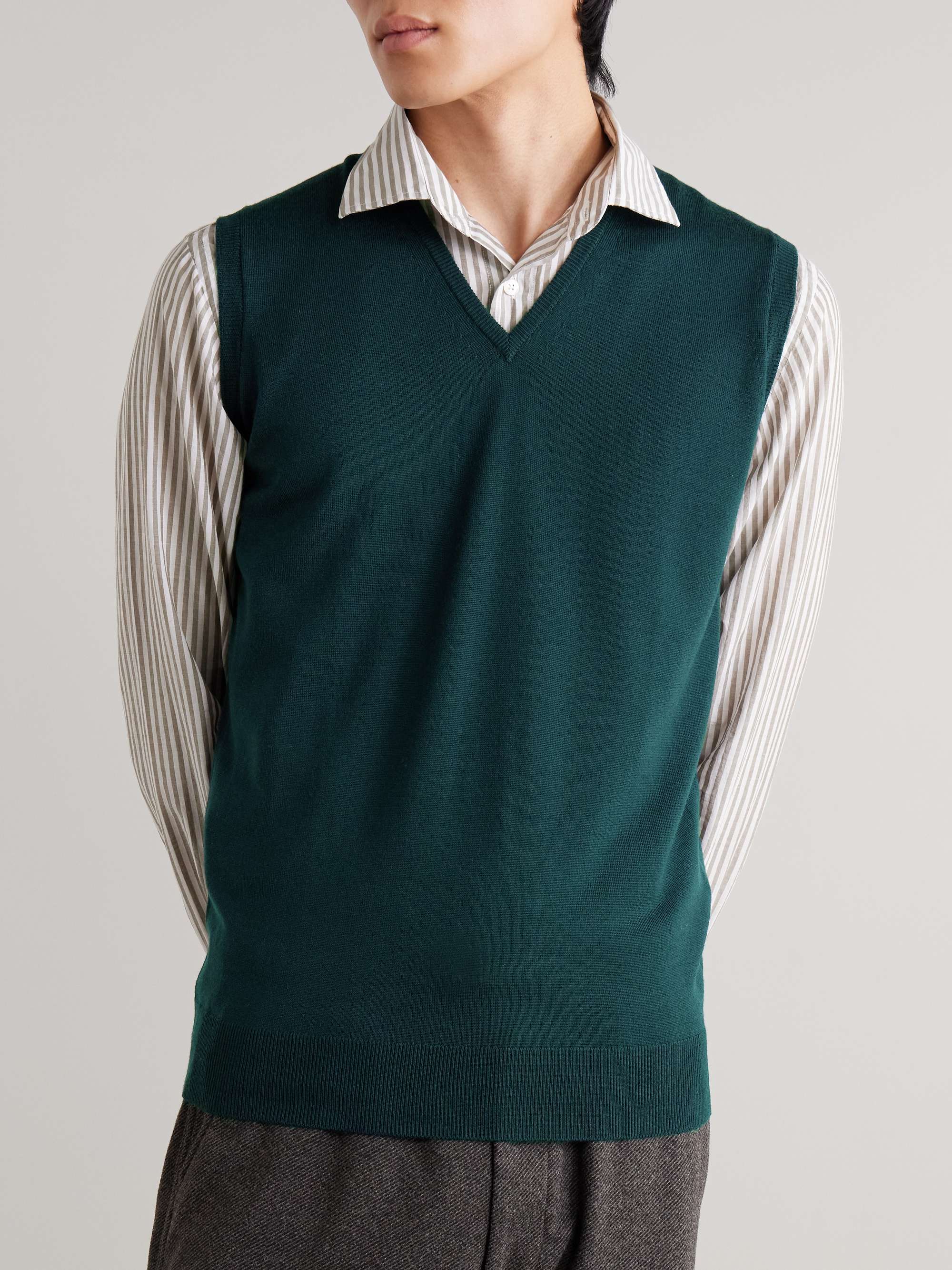 JOHN SMEDLEY Hadfield Slim-Fit Merino Wool Sweater Vest