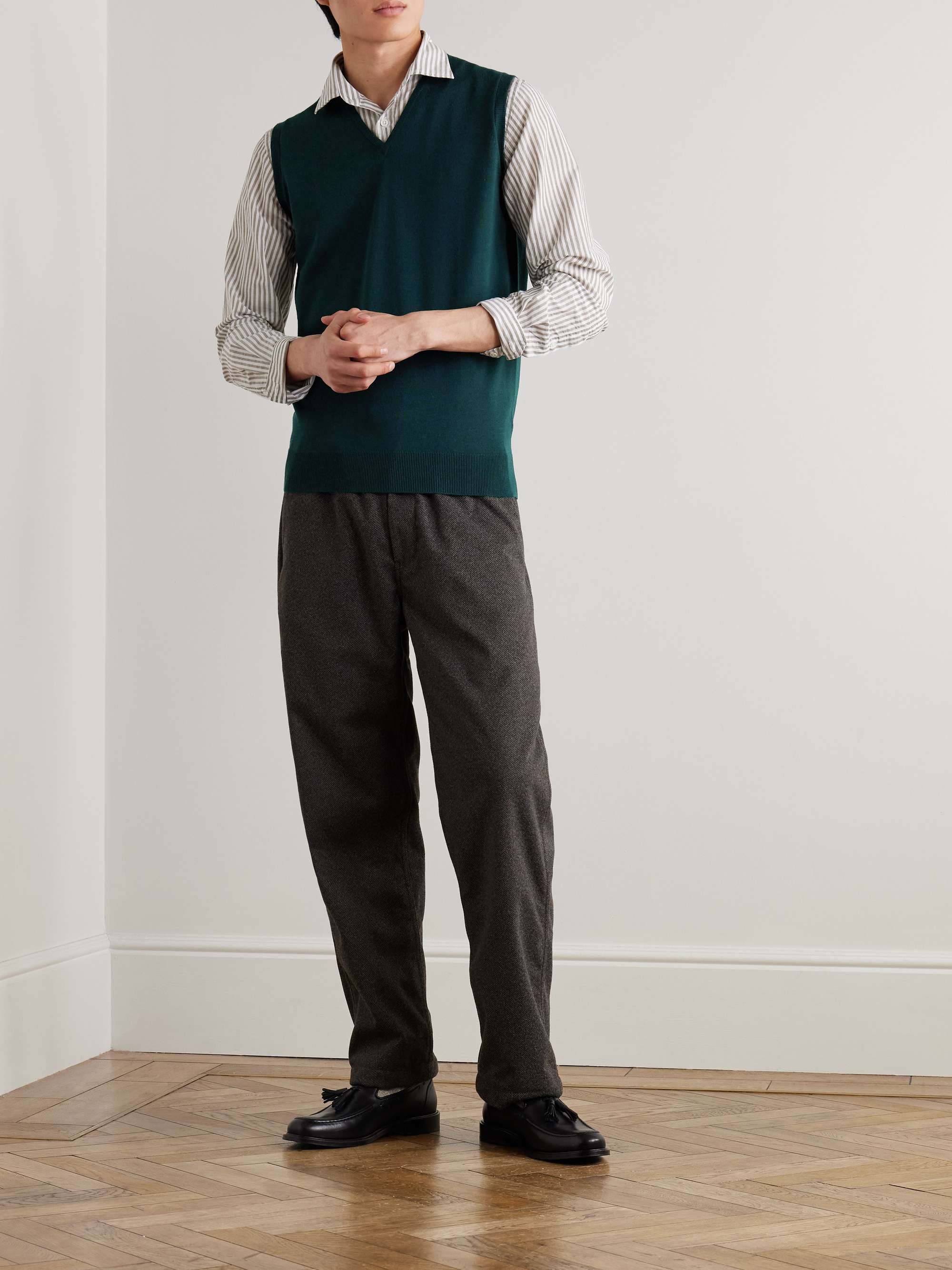 JOHN SMEDLEY Hadfield Slim-Fit Merino Wool Sweater Vest