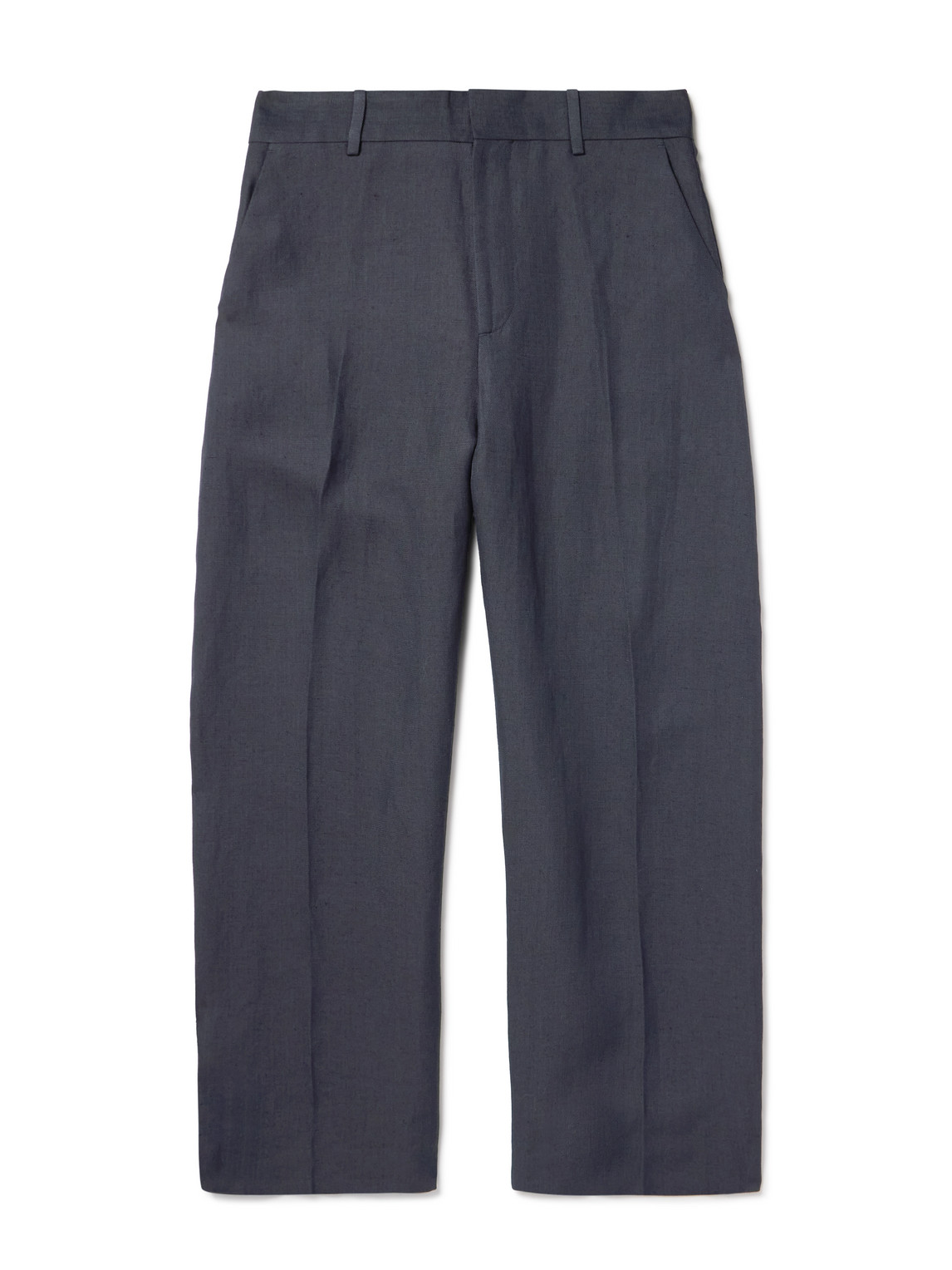 Studio Nicholson Fume Tapered Linen-blend Suit Trousers In Blue