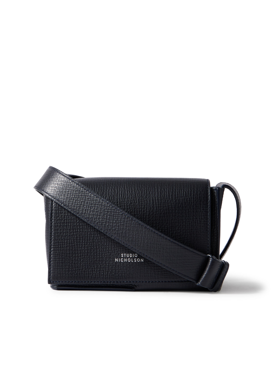 Studio Nicholson Meshi Mini Textured-leather Shoulder Bag In Blue