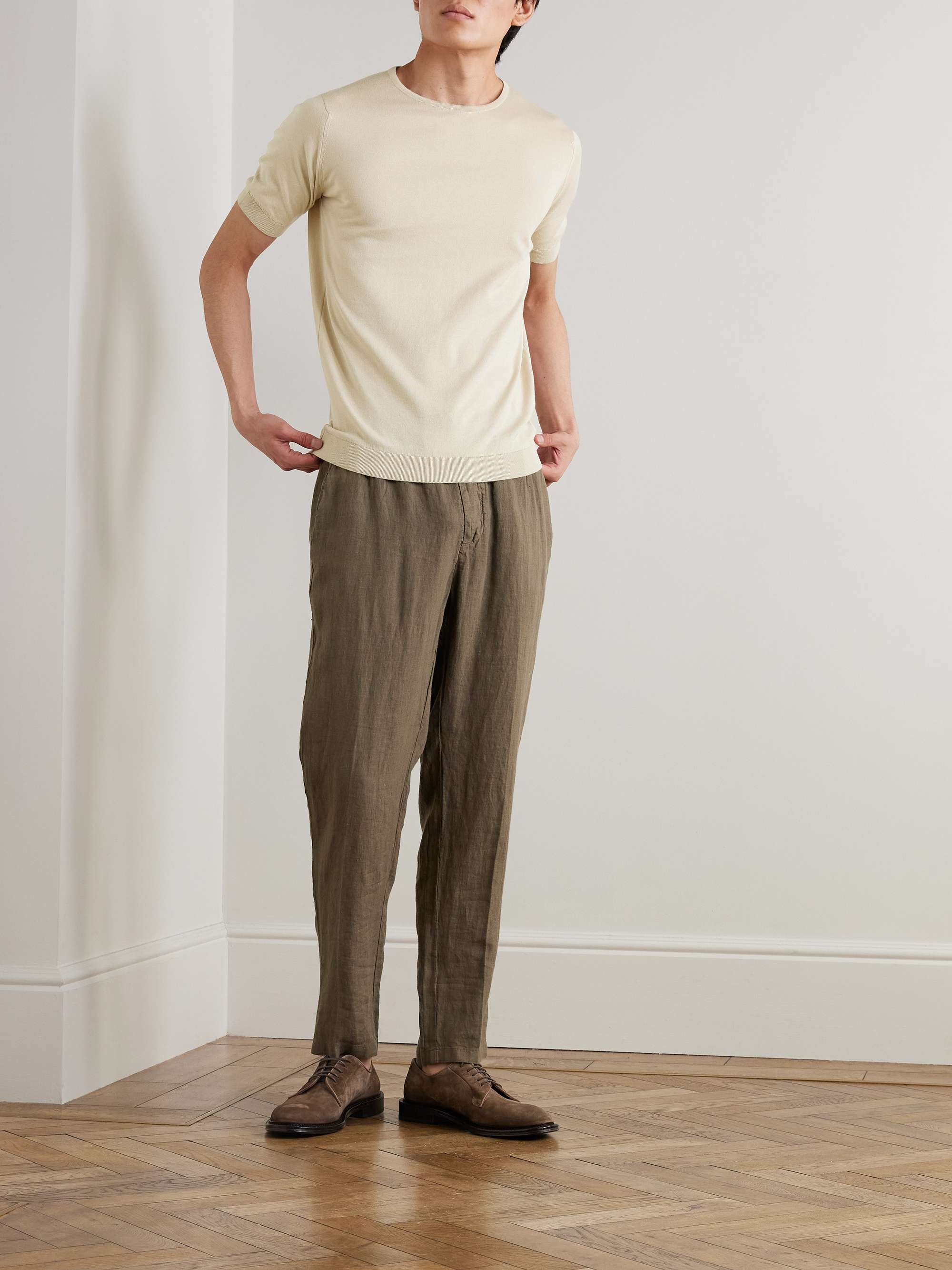 JOHN SMEDLEY Belden Slim-Fit Sea Island Cotton T-Shirt