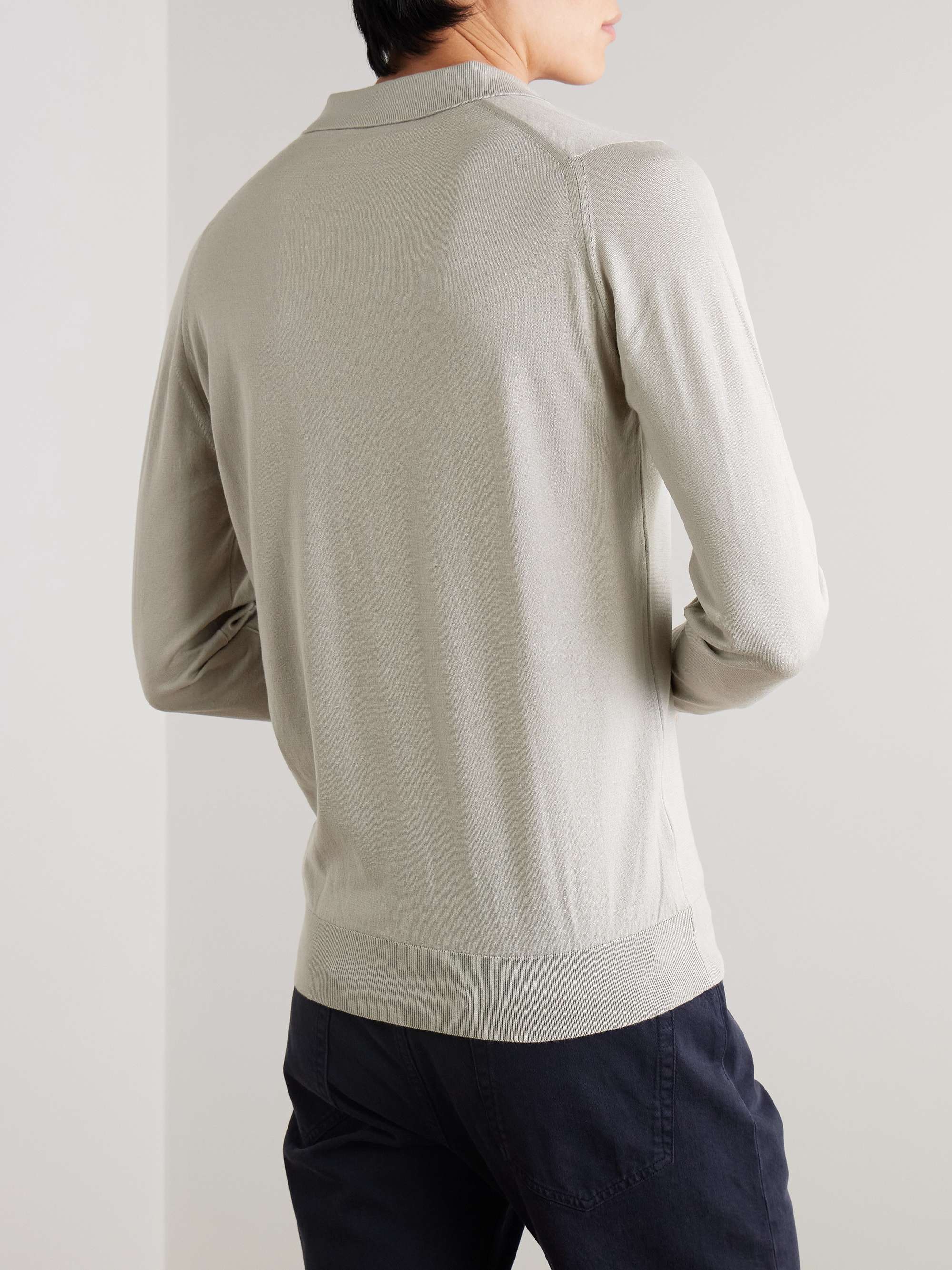 JOHN SMEDLEY Bradwell Slim-Fit Sea Island Cotton Polo Shirt