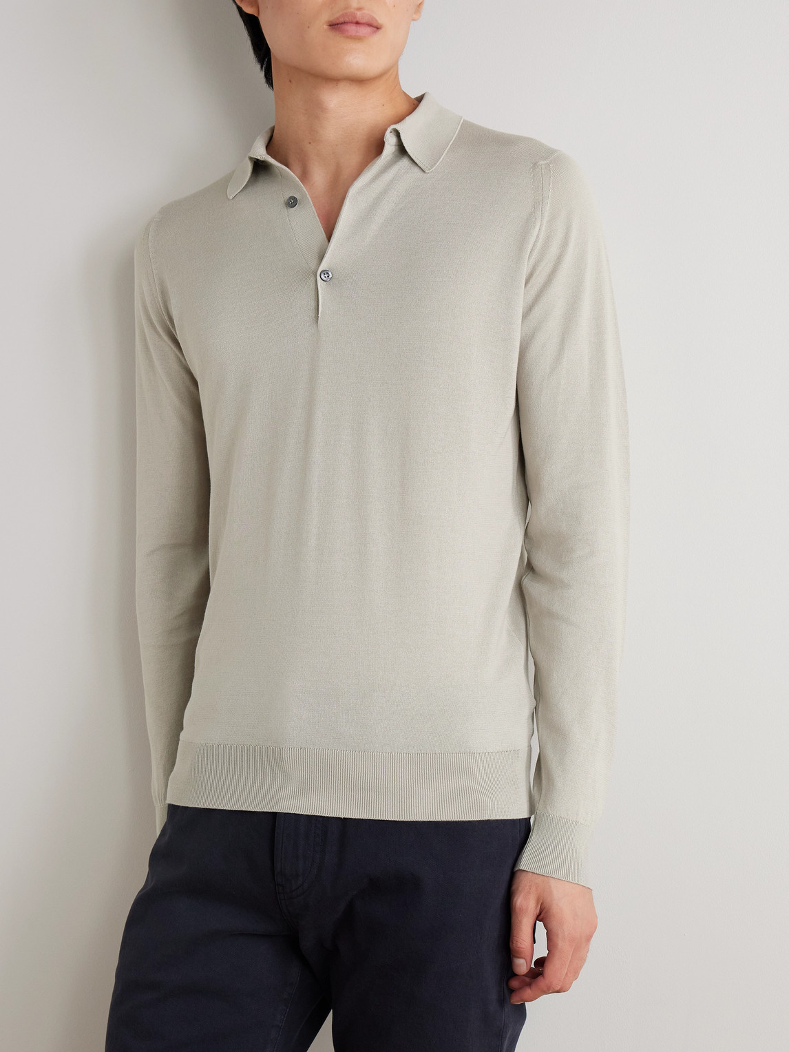 John Smedley Bradwell Slim-fit Sea Island Cotton Polo Shirt