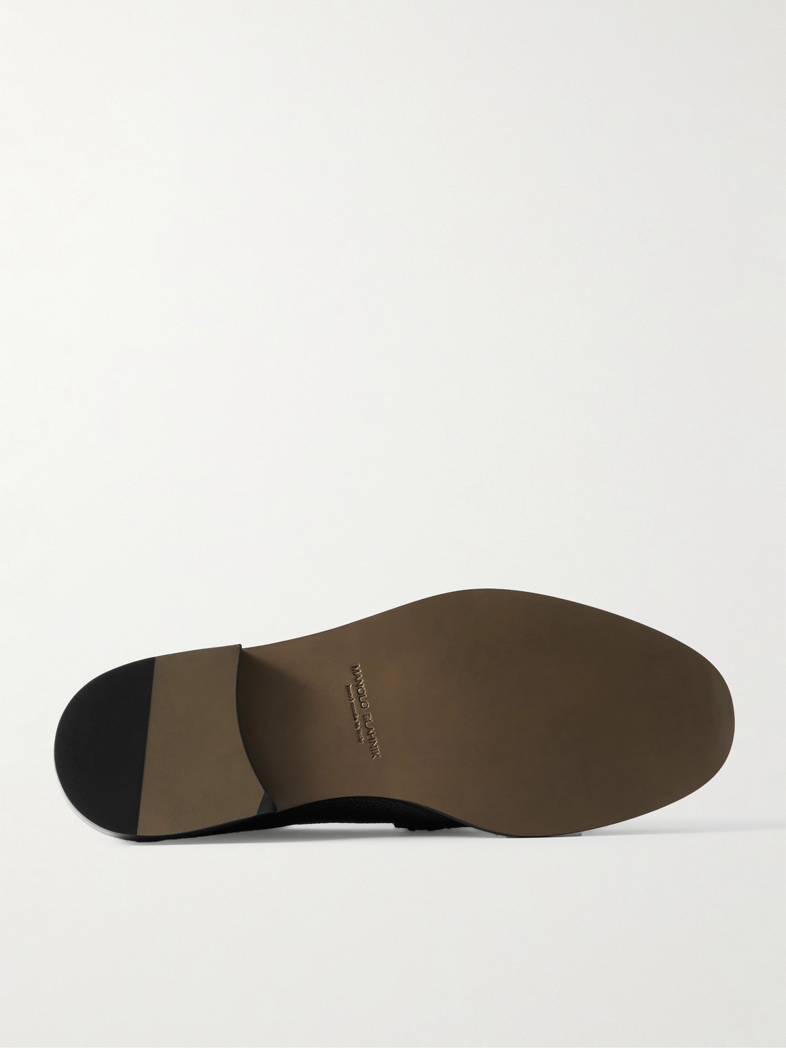 Manolo Blahnik Perry Full-grain Leather Penny Loafers