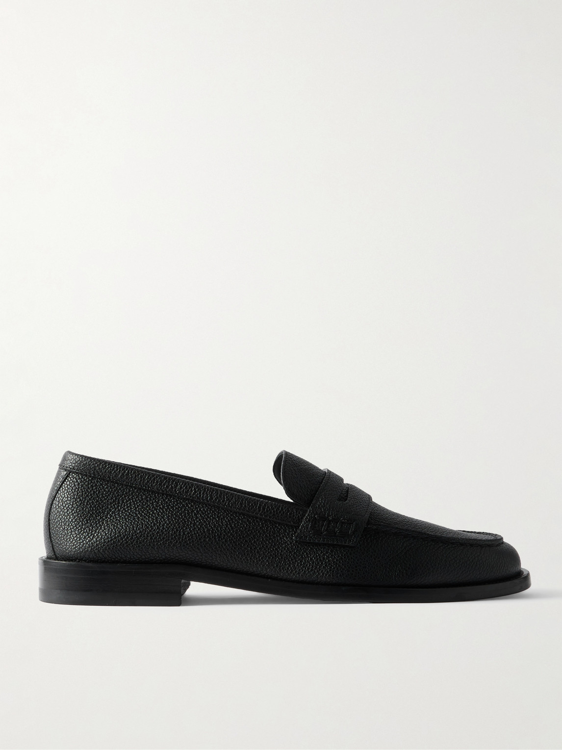 Manolo Blahnik Perry Full-Grain Leather Penny Loafers - Men