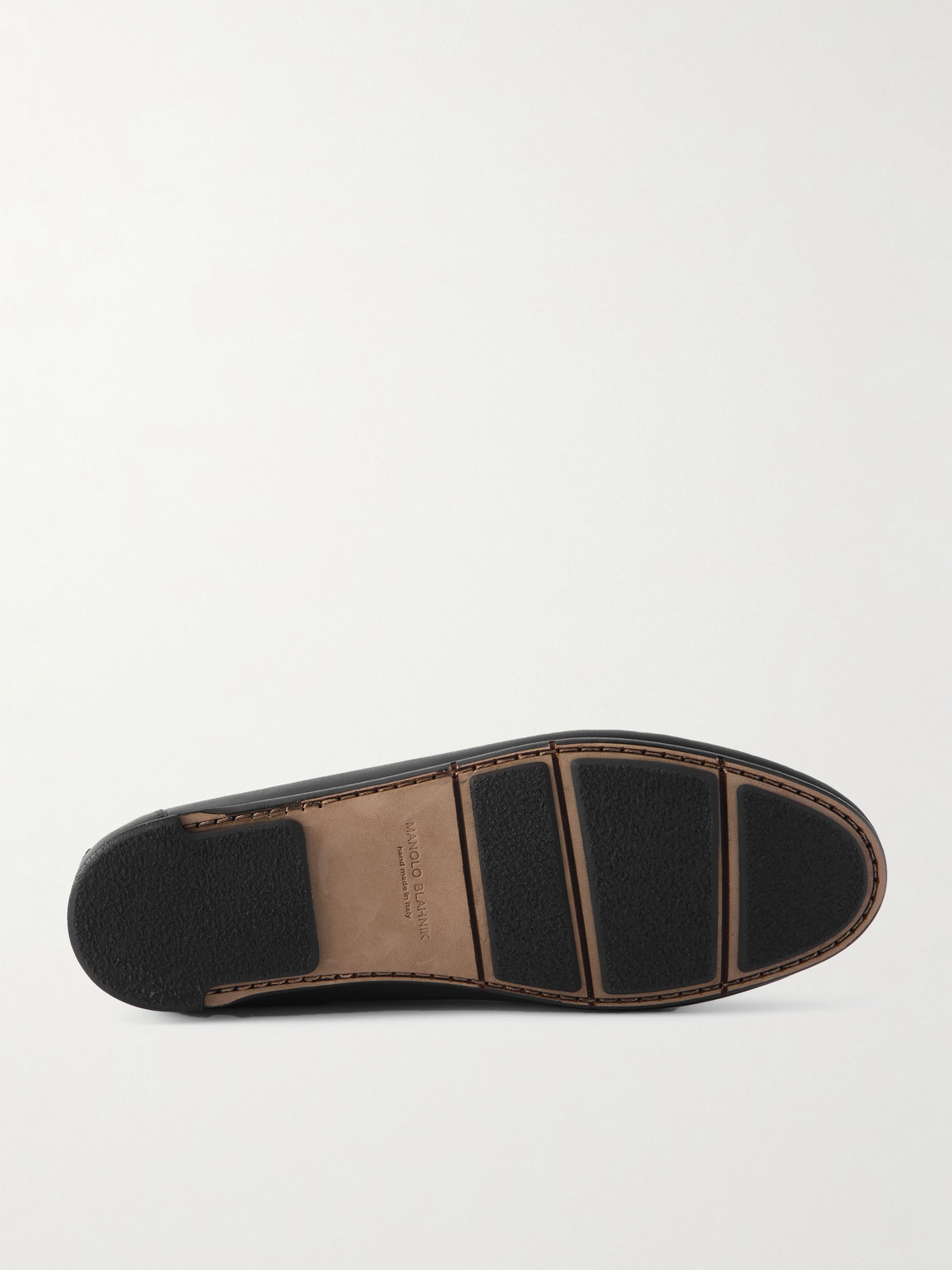 Manolo Blahnik Apollonio Embellished Leather Driving Shoes