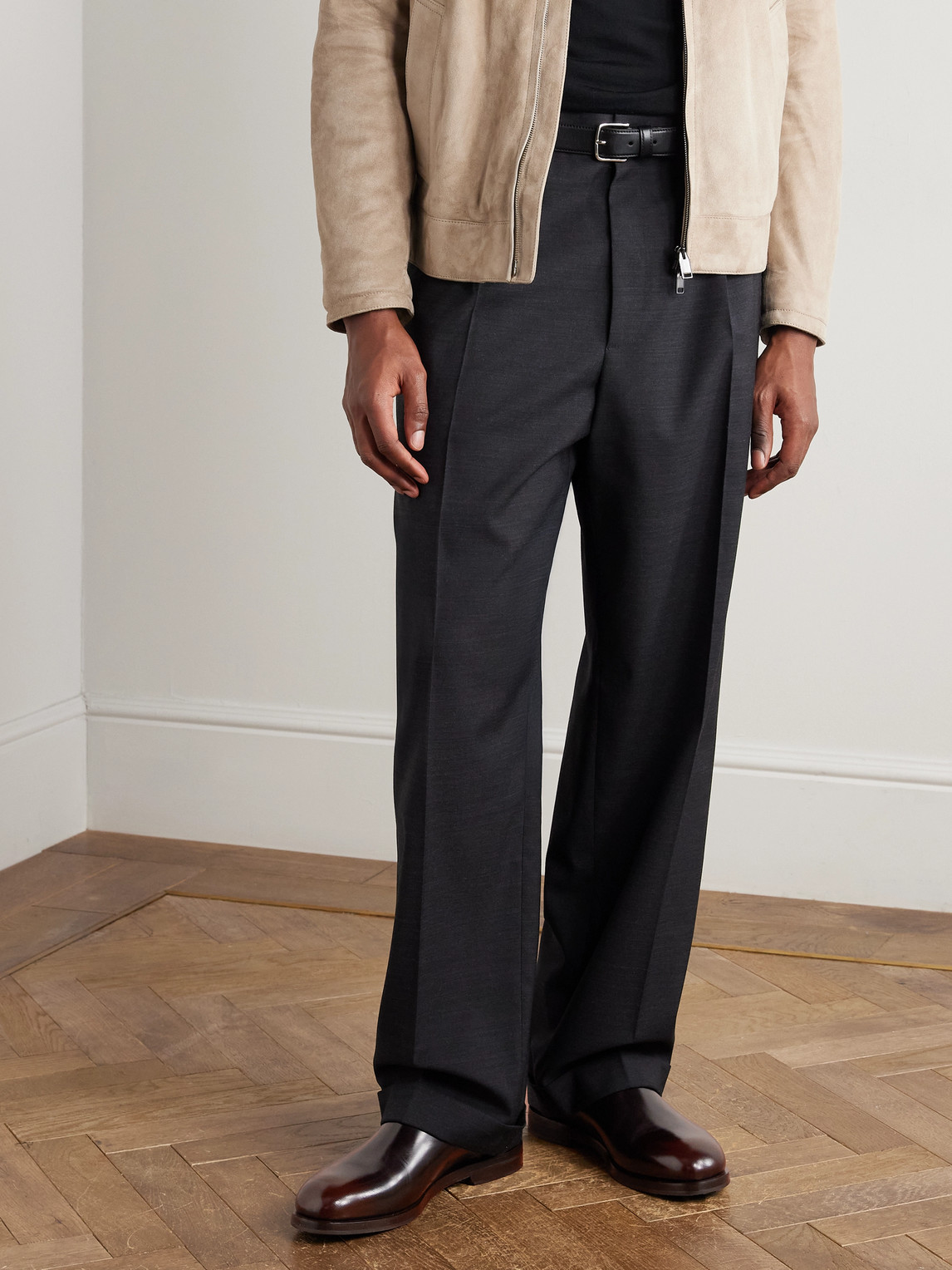 Manolo Blahnik Sempione Manny Polished-leather Chelsea Boots In Burgundy