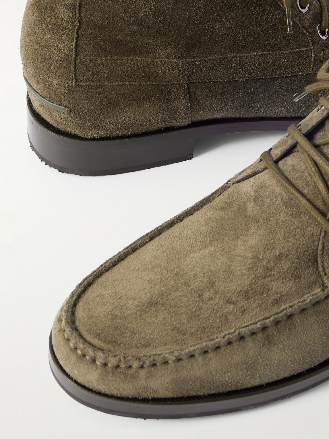 Manolo Blahnik Crosta Rhinebeck Suede Lace-up Boots In Animal Print