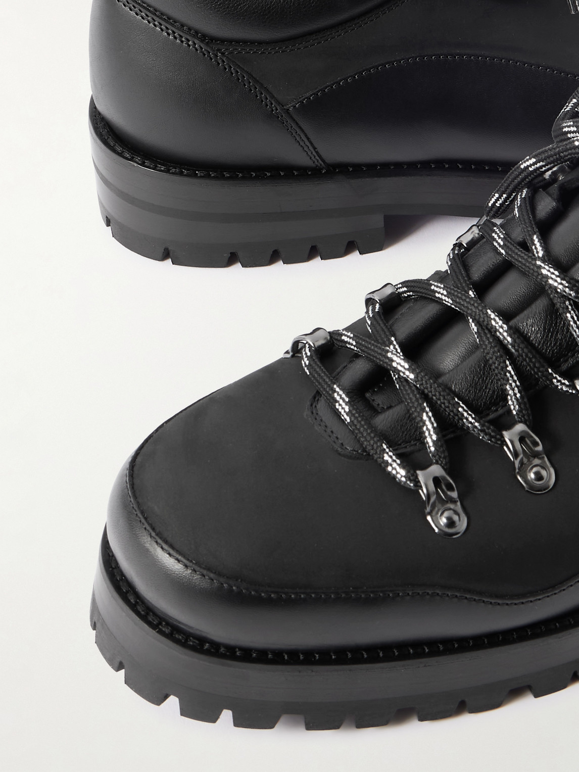 Manolo Blahnik Stelvio Leather Boots In Black