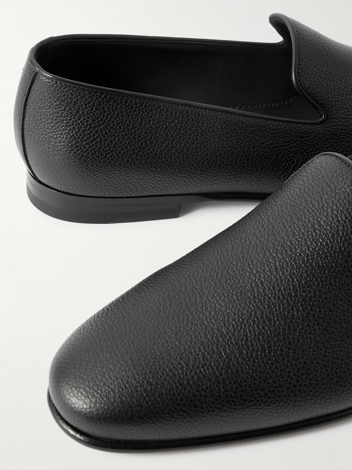 Manolo Blahnik Mario Leather Loafers In Black