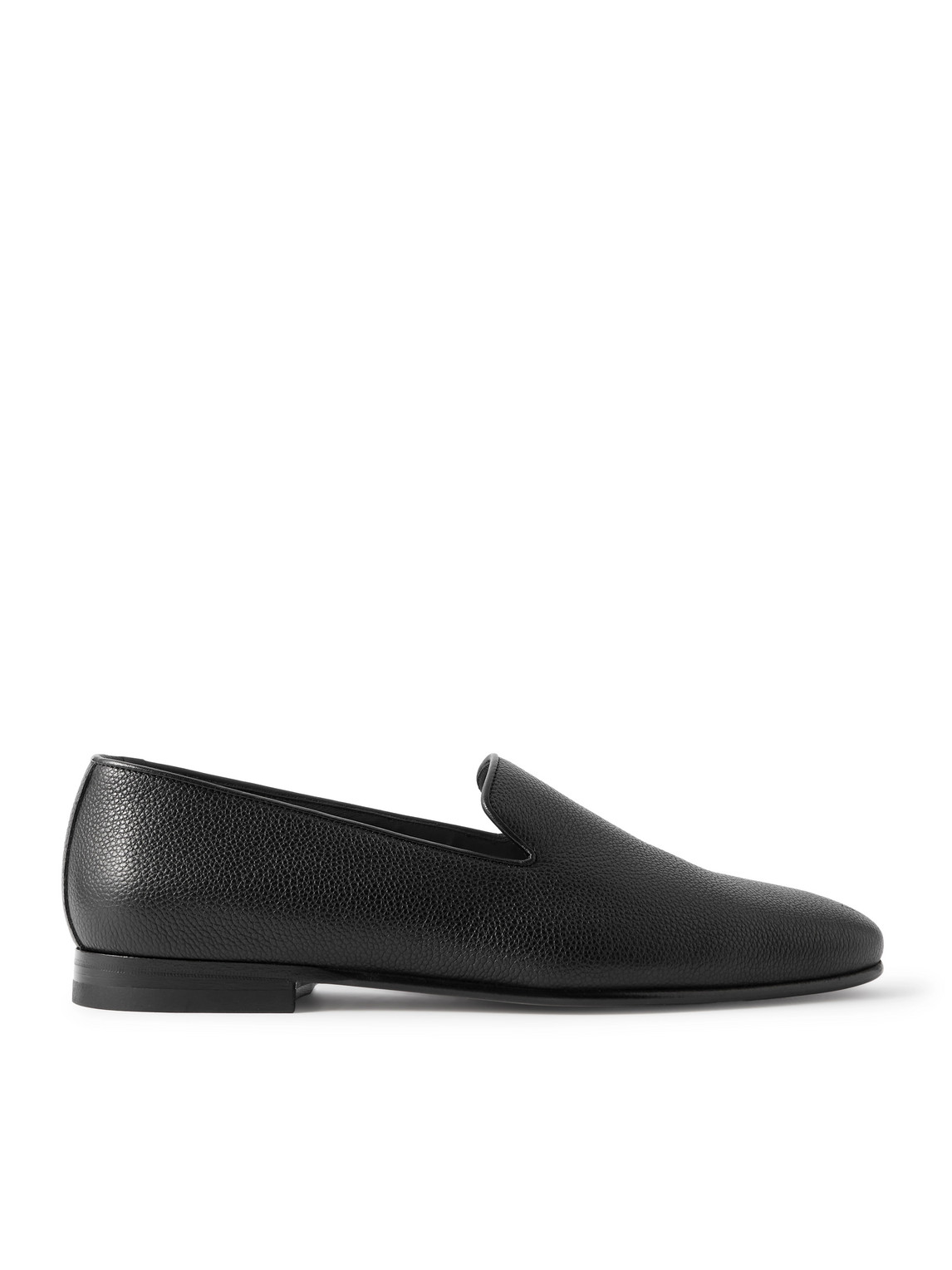 Manolo Blahnik Mario Leather Loafers In Black