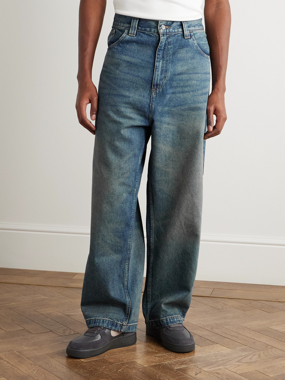Carhartt Work In Progress Brandon Loose Straight Leg Jeans In Blue