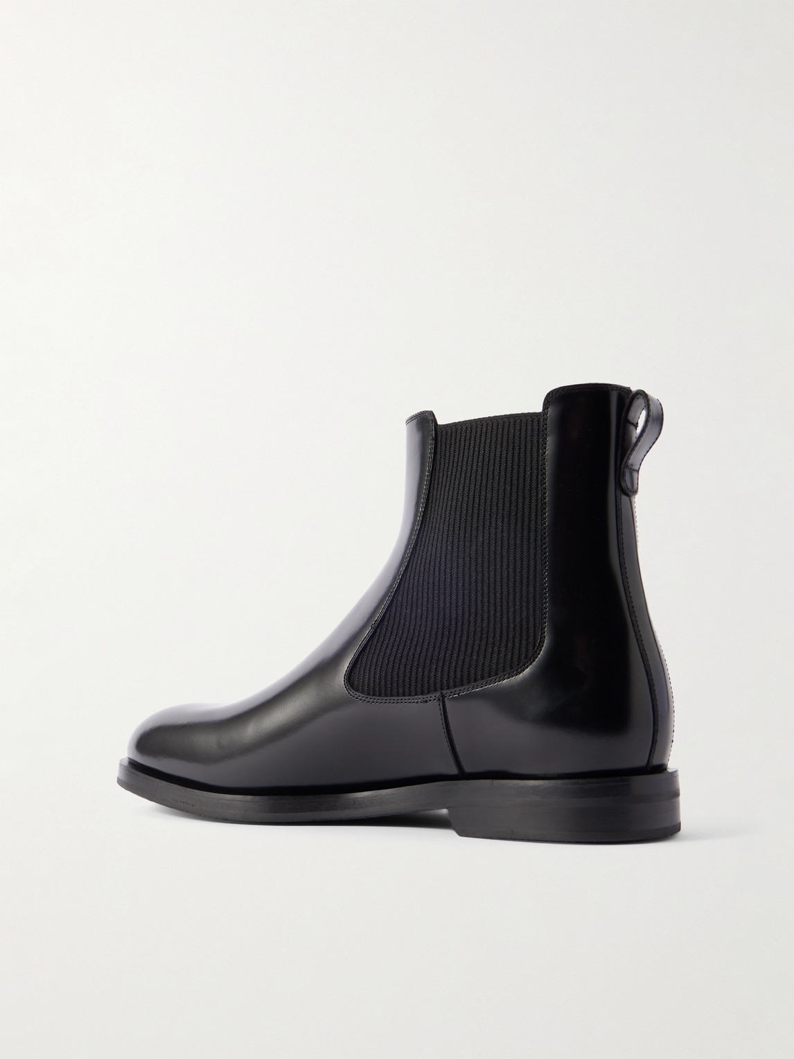 Manolo Blahnik Sempione Manny Polished-leather Chelsea Boots In Black