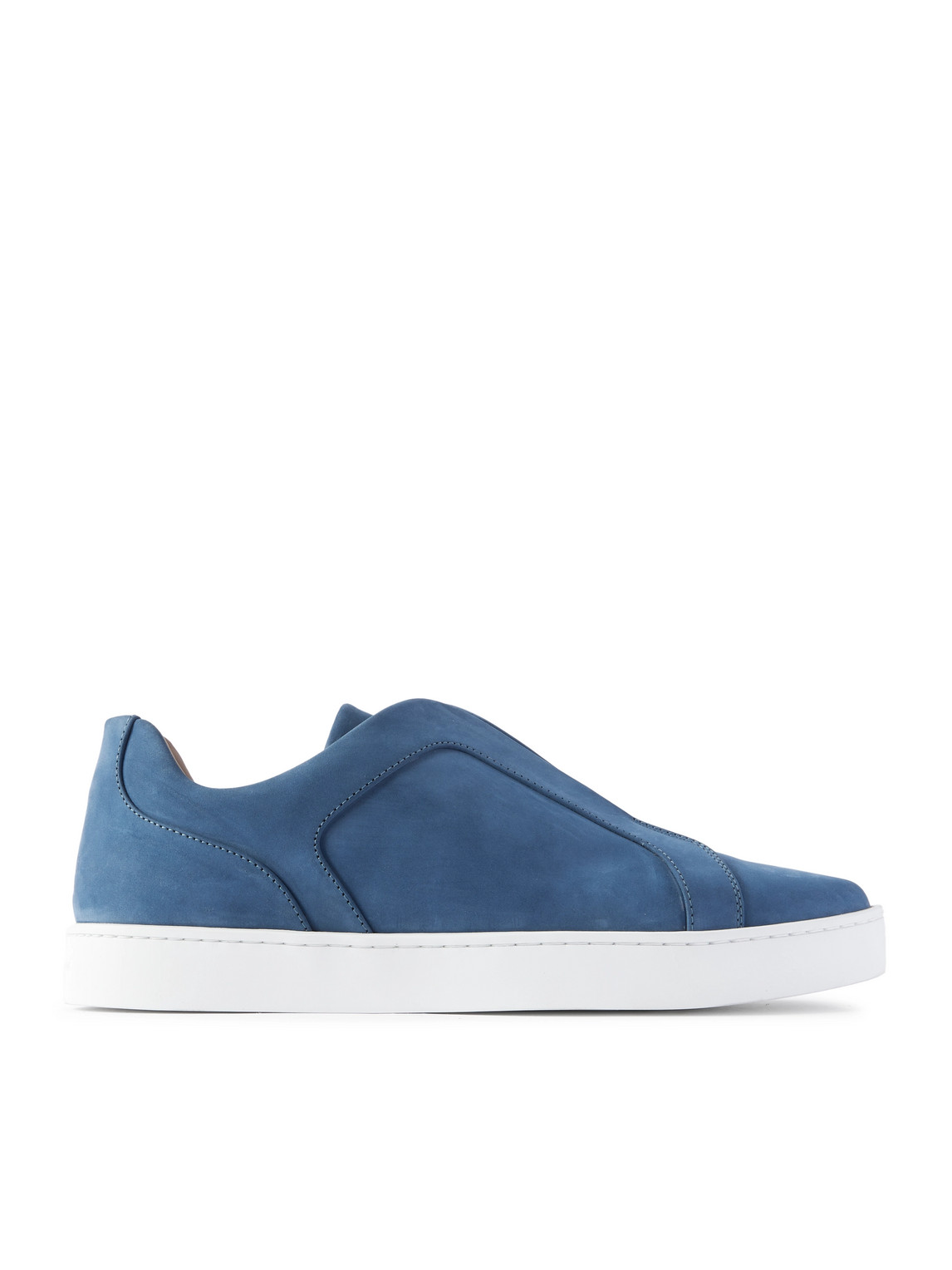 Manolo Blahnik Agilio Nubuck Slip-on Sneakers In Blue