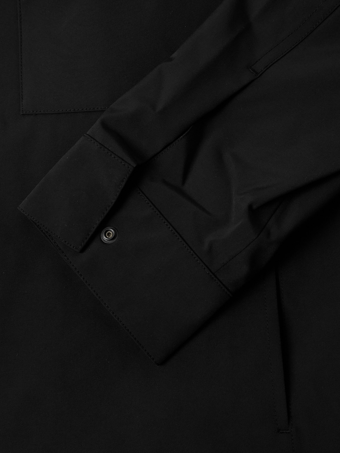 Nn07 Alban 1088 Recycled Grain De Poudre Overshirt In Black
