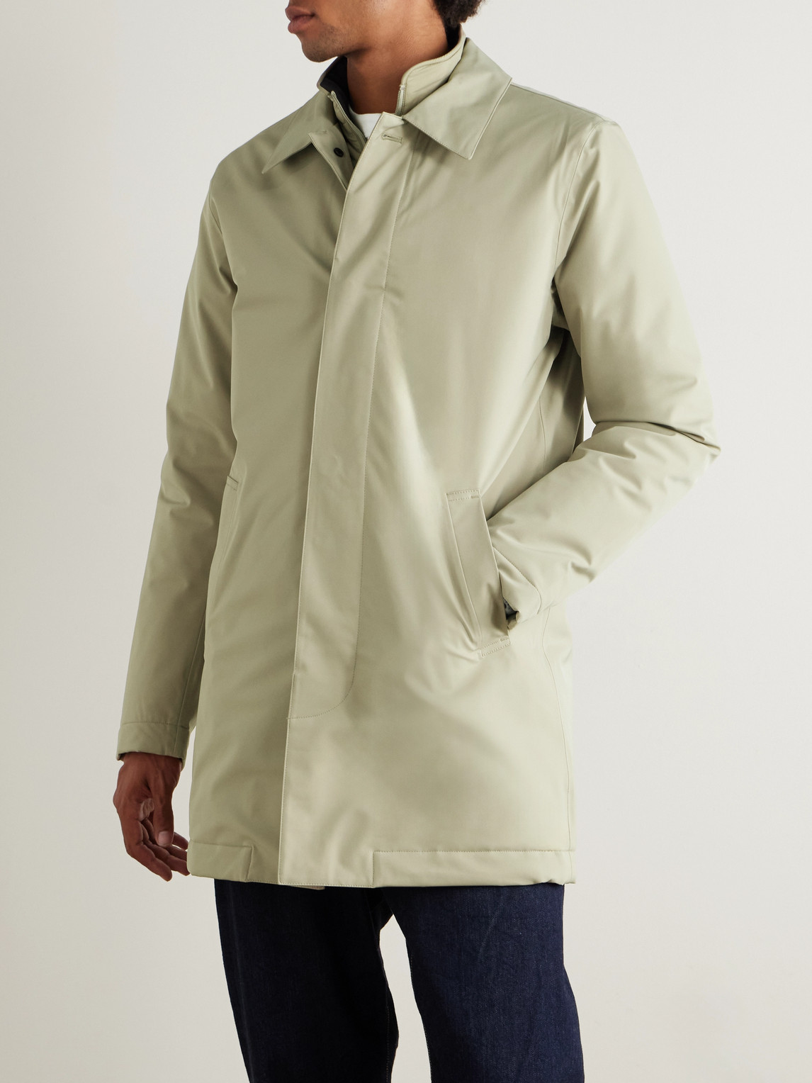  Nn07 - Blake 8240 Coated-twill Trench Coat - Men - Neutrals - S 