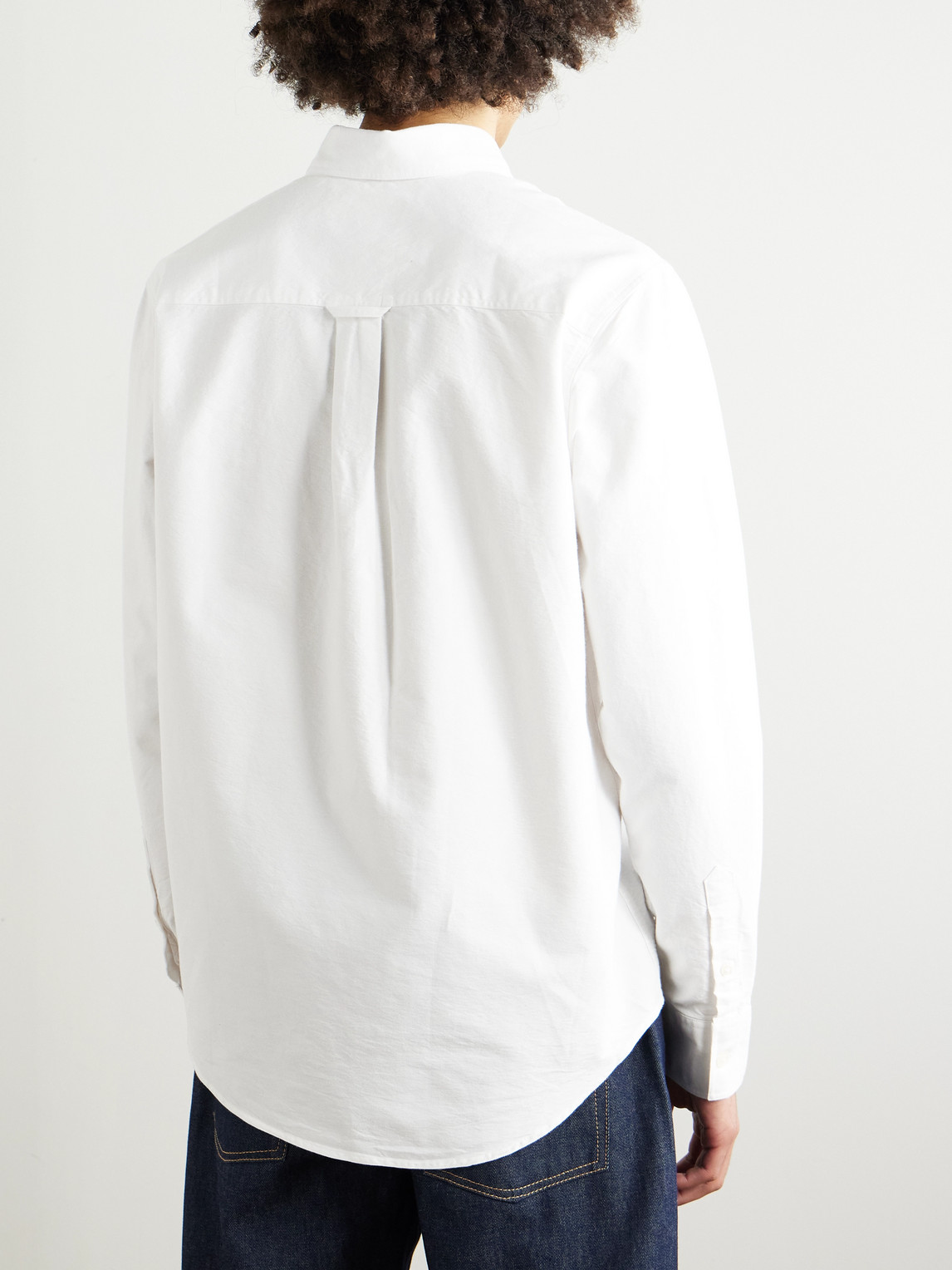 Colby 5910 Button-Down Collar Logo-Embroidered Organic Cotton Shirt