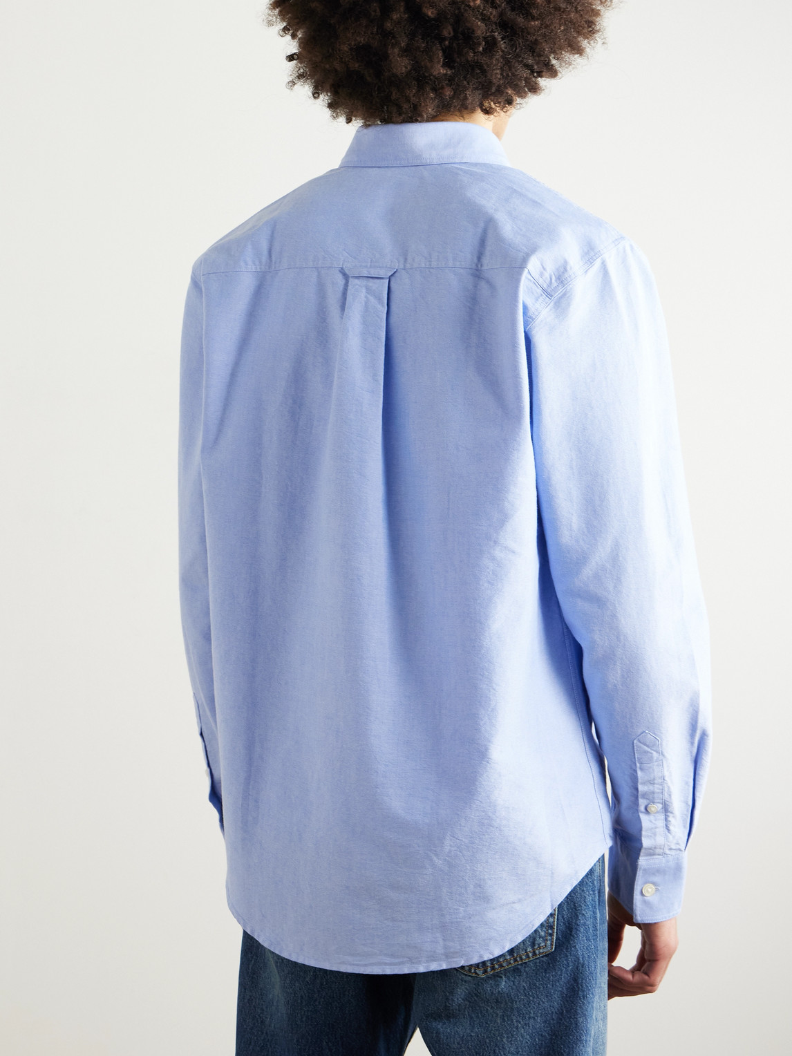 Colby 5910 Button-Down Collar Logo-Embroidered Organic Cotton Shirt