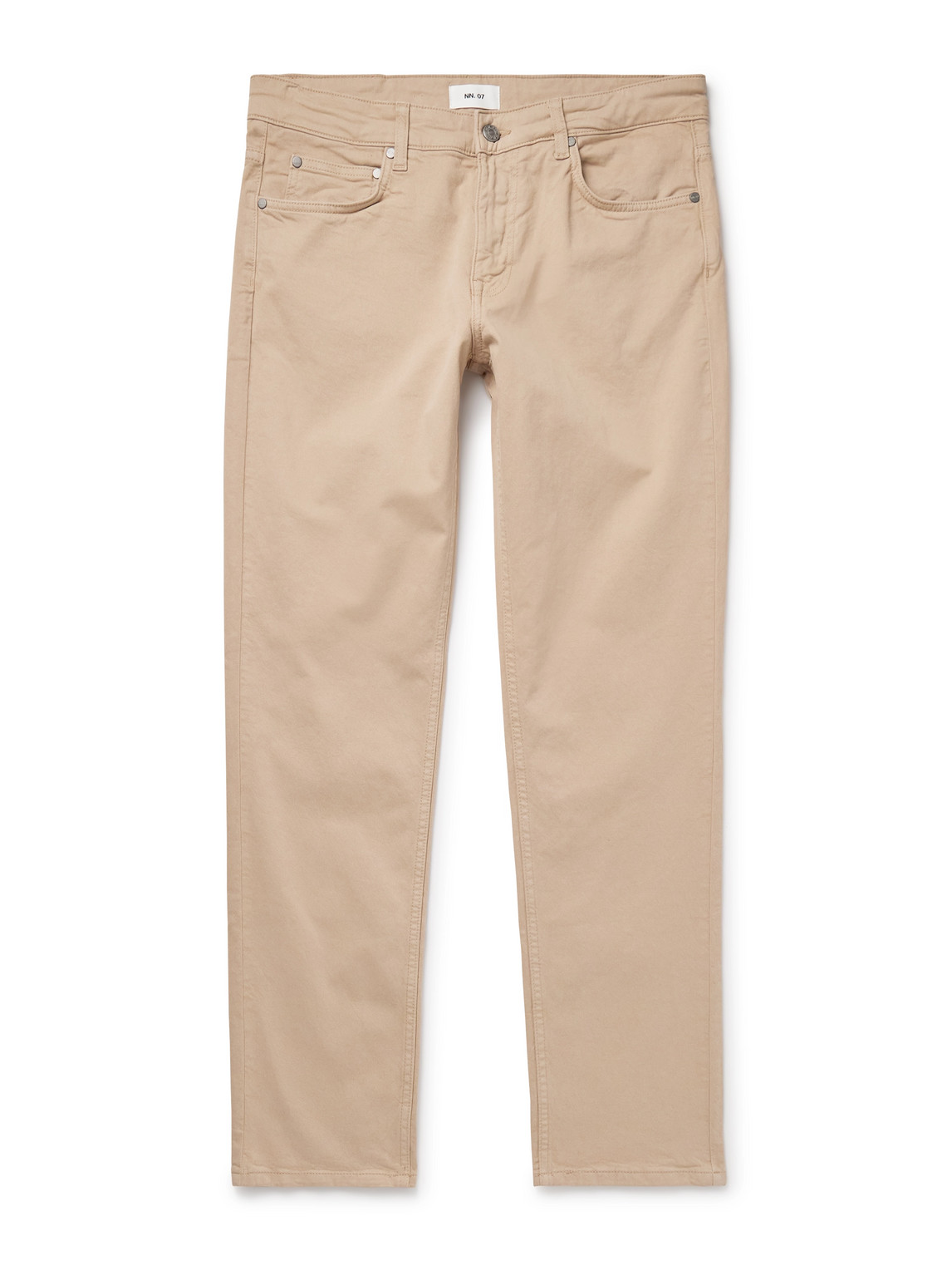 Nn07 Tony 1923 Slim-fit Garment-dyed Organic Cotton-blend Twill Trousers