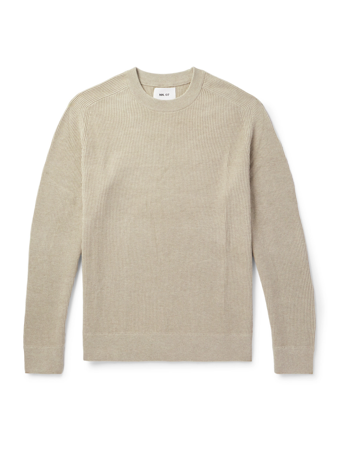 Nn07 Kevin 6600 Ribbed Organic Cotton Sweater In Neutrals