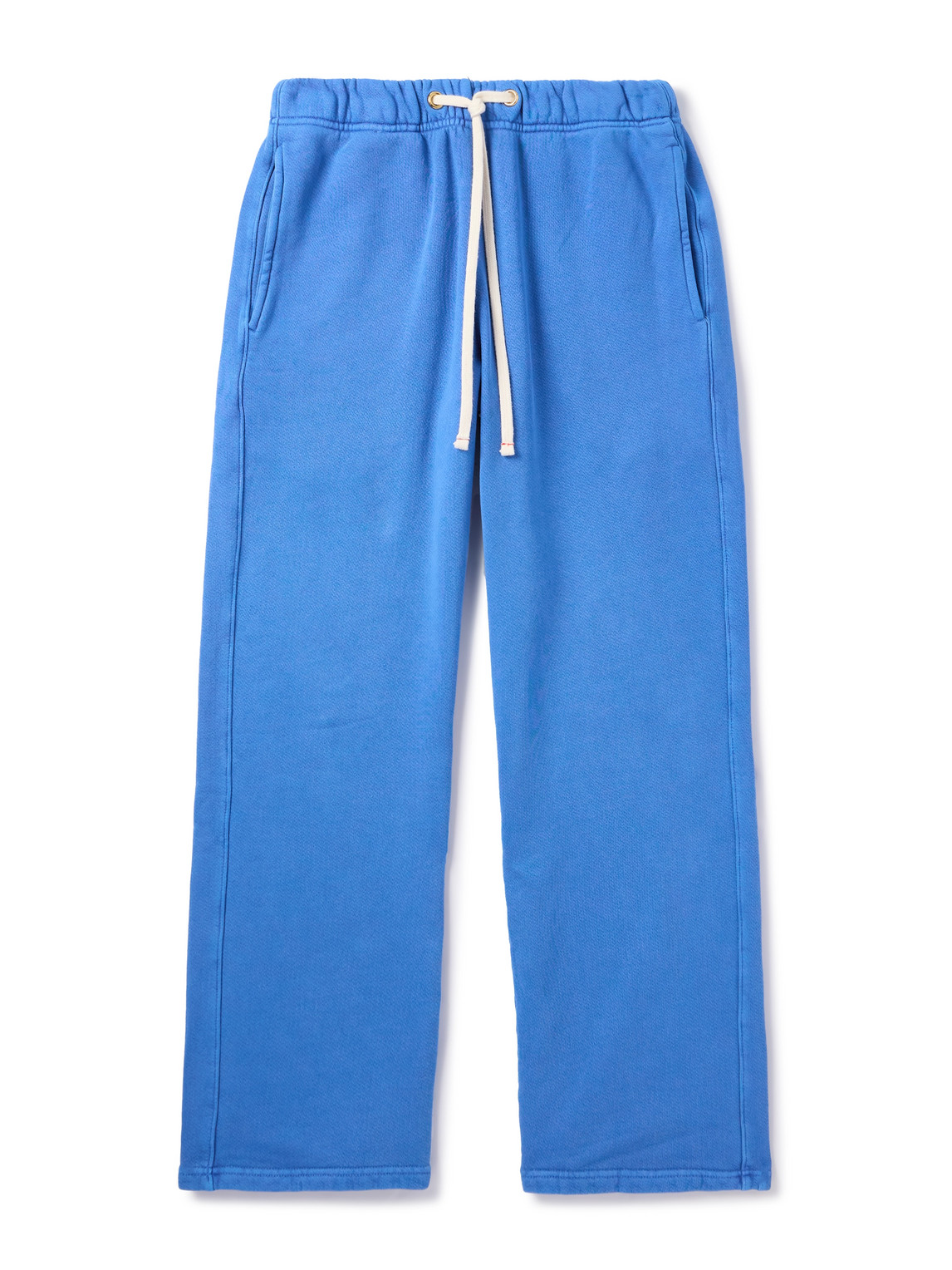 Straight-Leg Garment-Dyed Cotton-Jersey Sweatpants