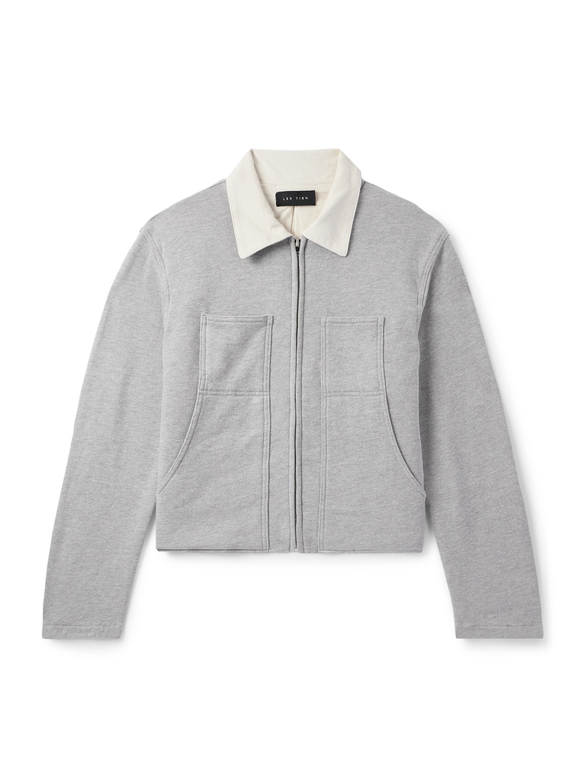 Cotton-Jersey Zip-Up Jacket