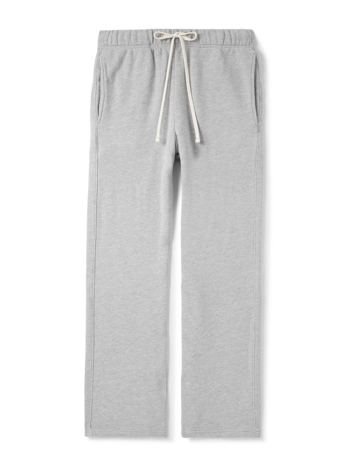 Straight-Leg Garment-Dyed Cotton-Jersey Sweatpants