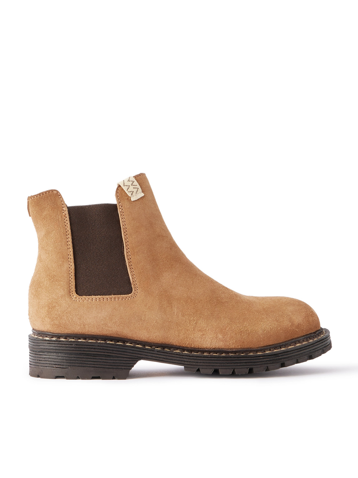 Visvim Gornergrat Mid-folk Suede Chelsea Boots In Brown