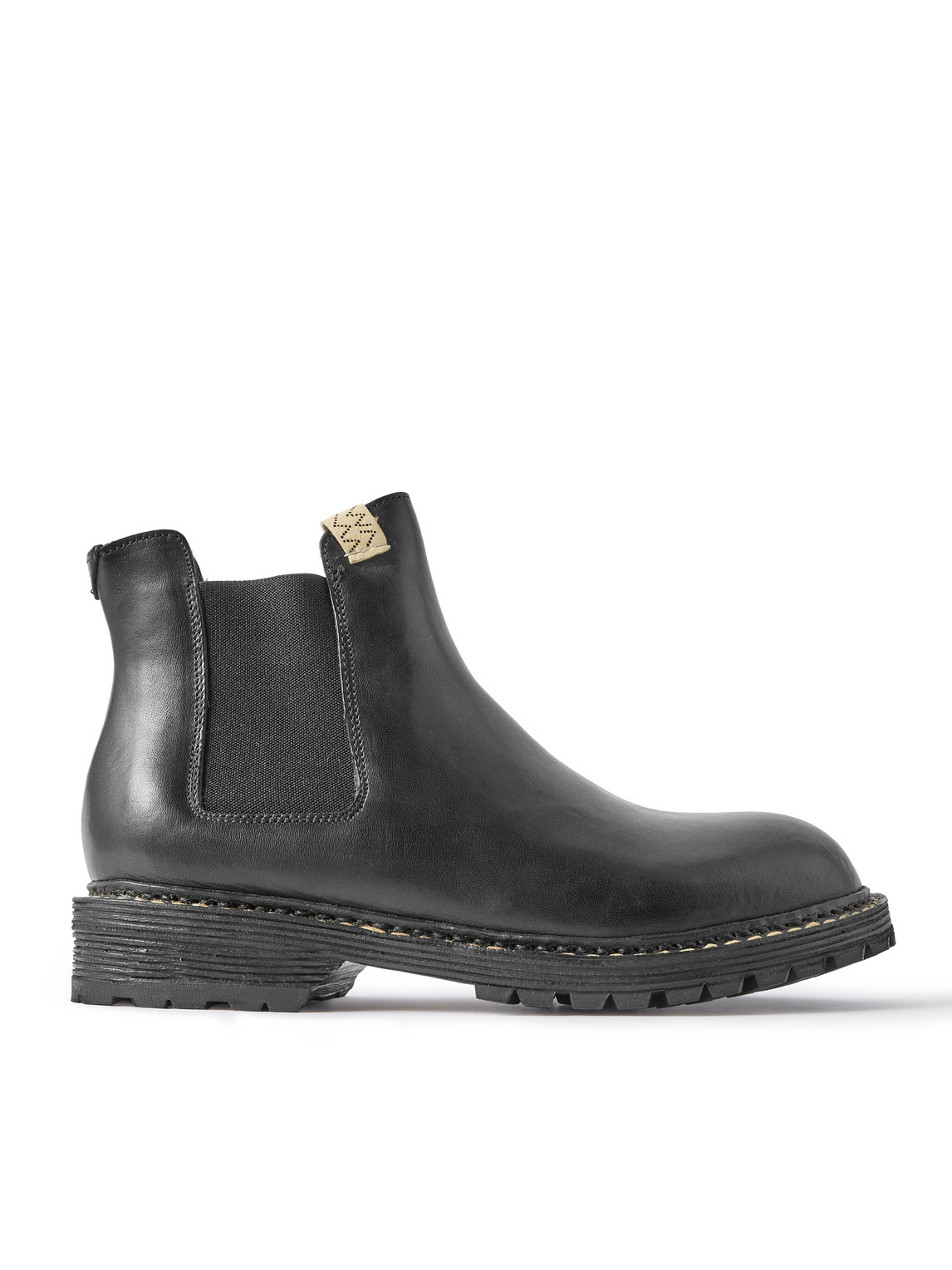 Visvim Gornergrat Mid-folk Leather Chelsea Boots In Black