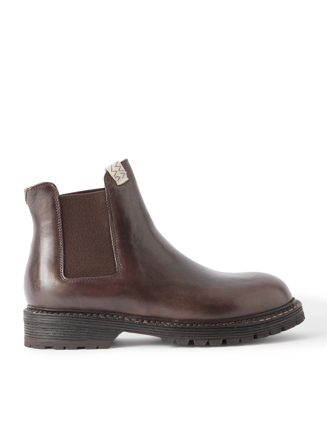 Visvim Gornergrat Mid-folk Leather Chelsea Boots In Brown