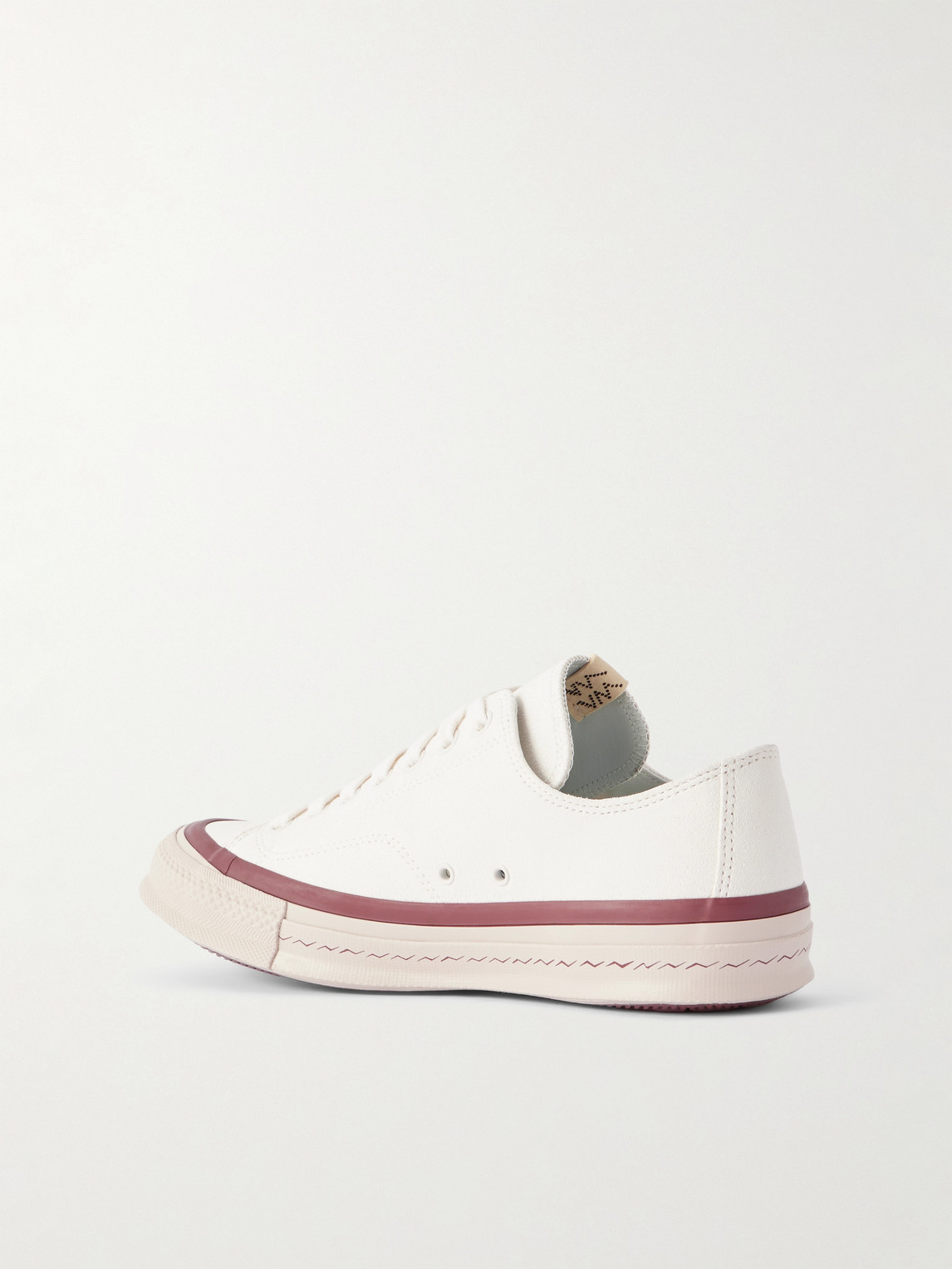 Visvim Skagway Lo Suede Sneakers In White