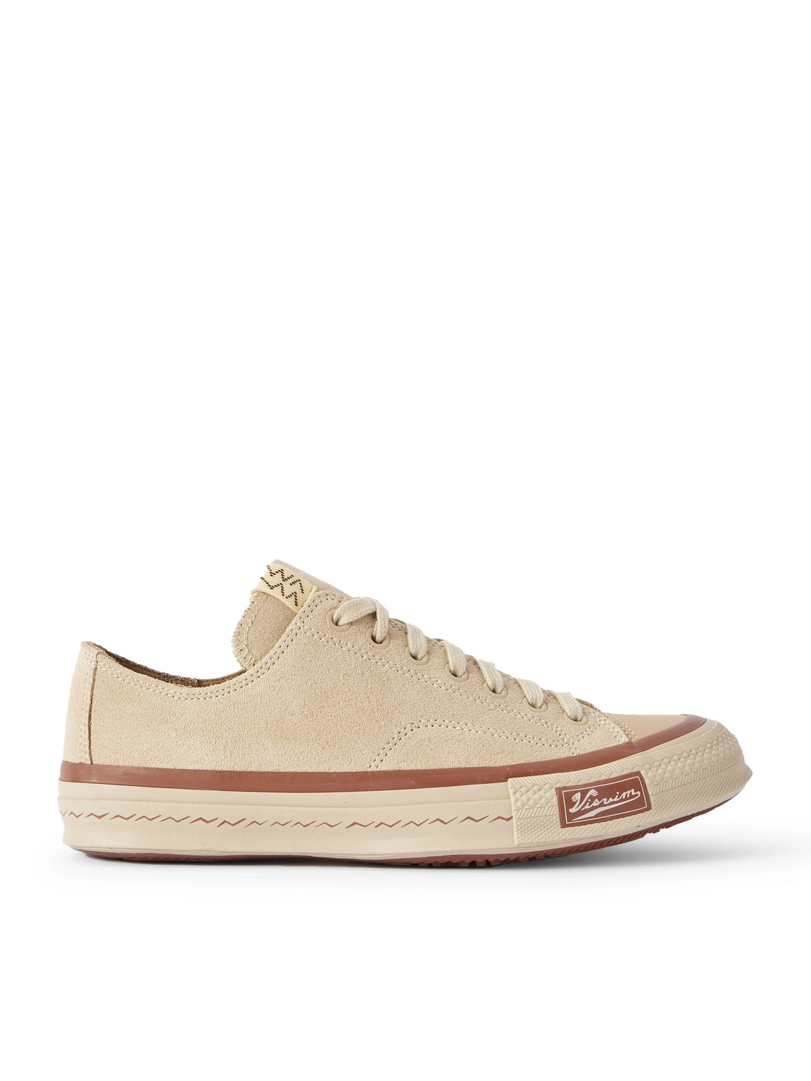 Visvim Skagway Lo Suede Sneakers In Gold