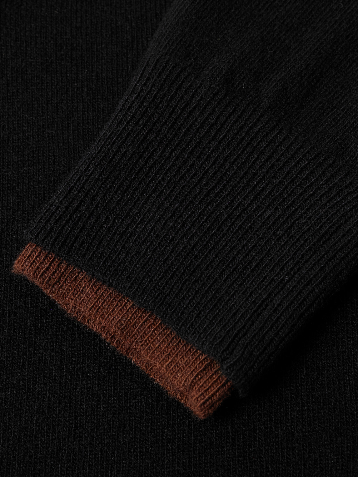 Altea Wool And Cashmere-blend Polo Shirt In Black