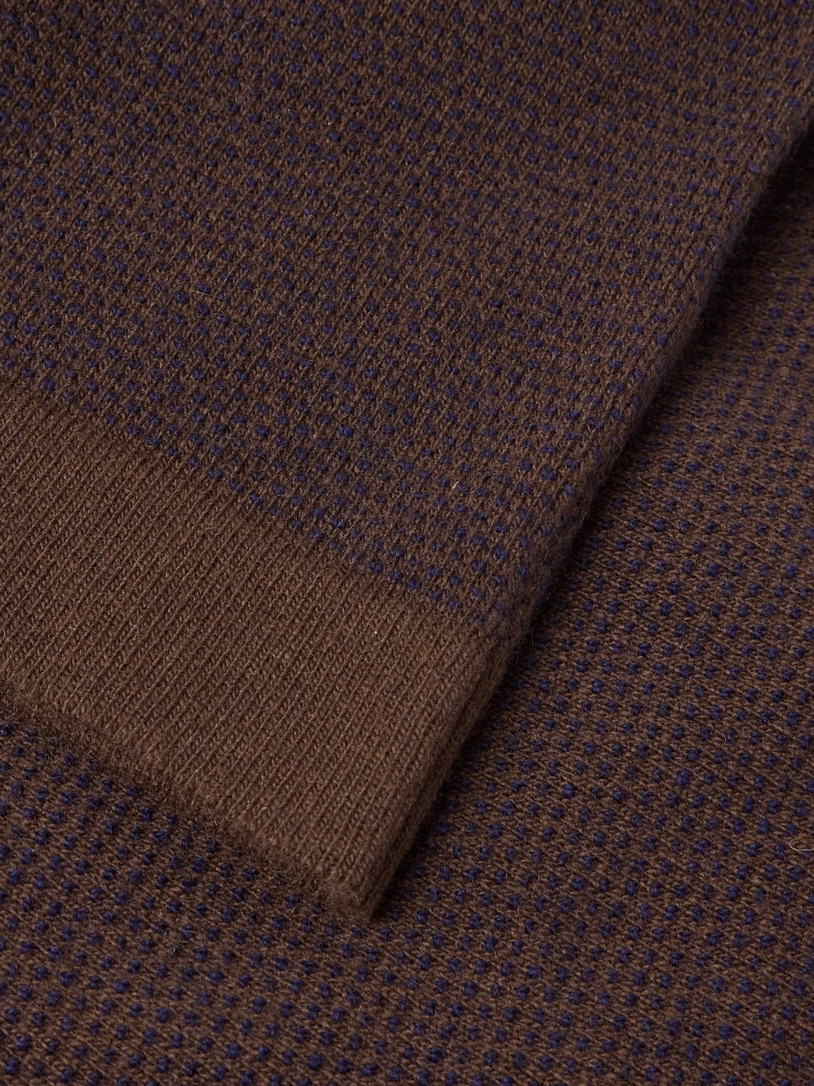 Altea Slim-fit Wool And Cashmere-blend Shirt In Brown