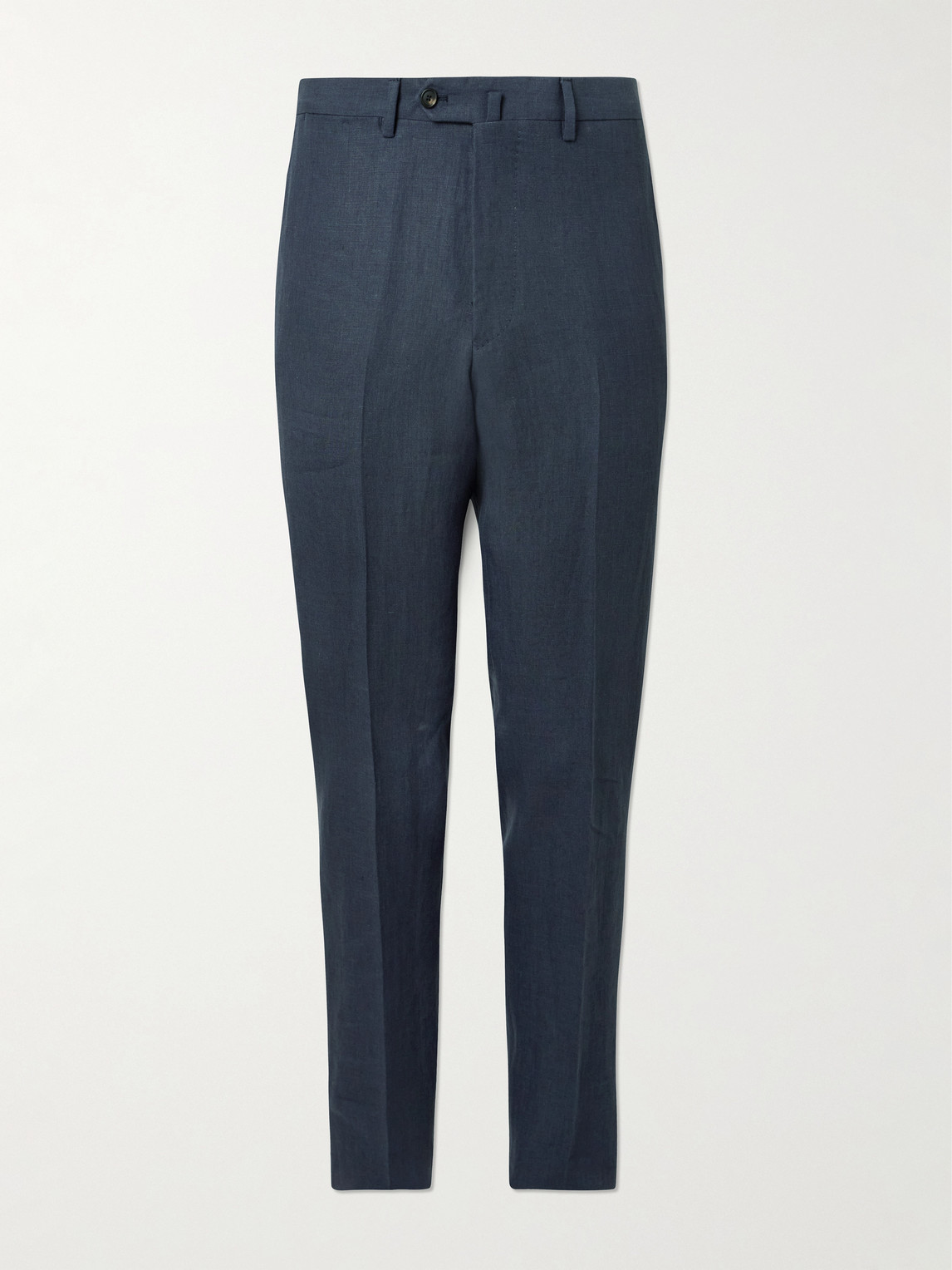 De Petrillo Straight-leg Linen Suit Trousers In Blue