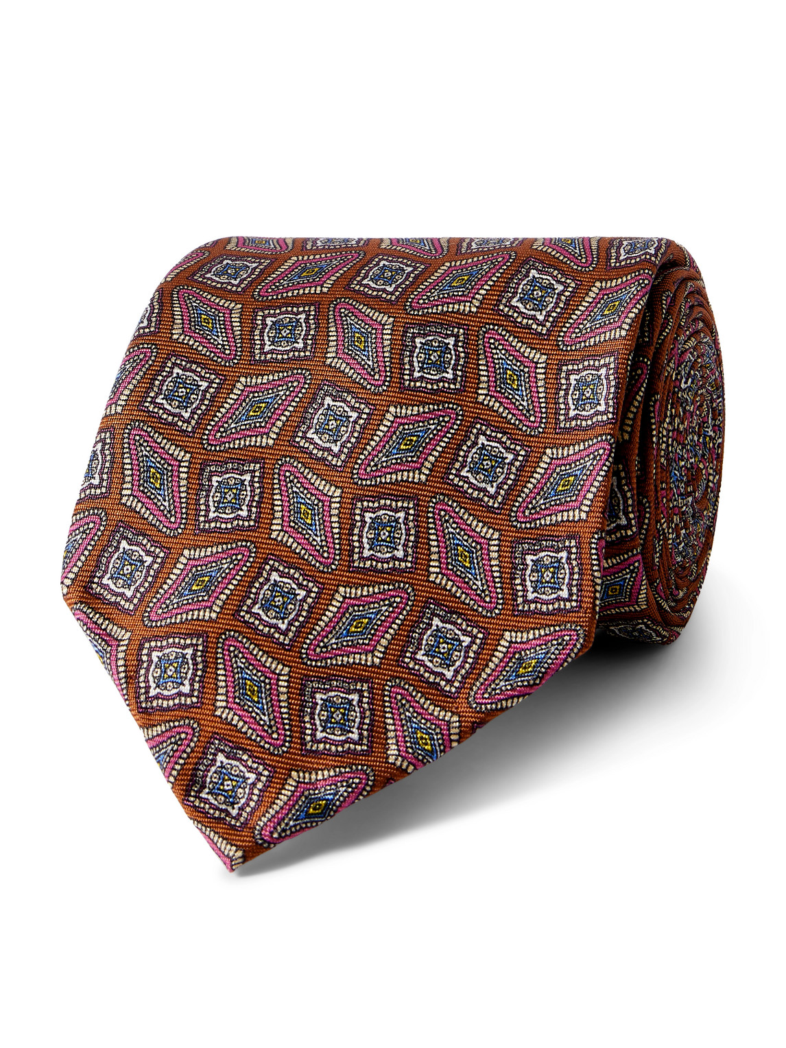 8cm Printed Silk-Twill Tie