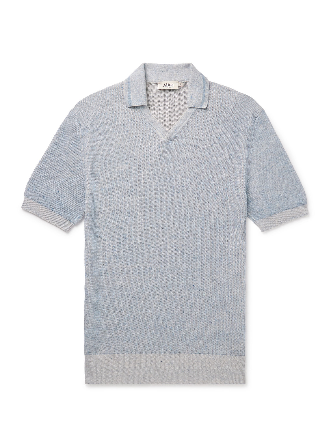 Slim-Fit Ribbed Linen and Cotton-Blend Polo Shirt