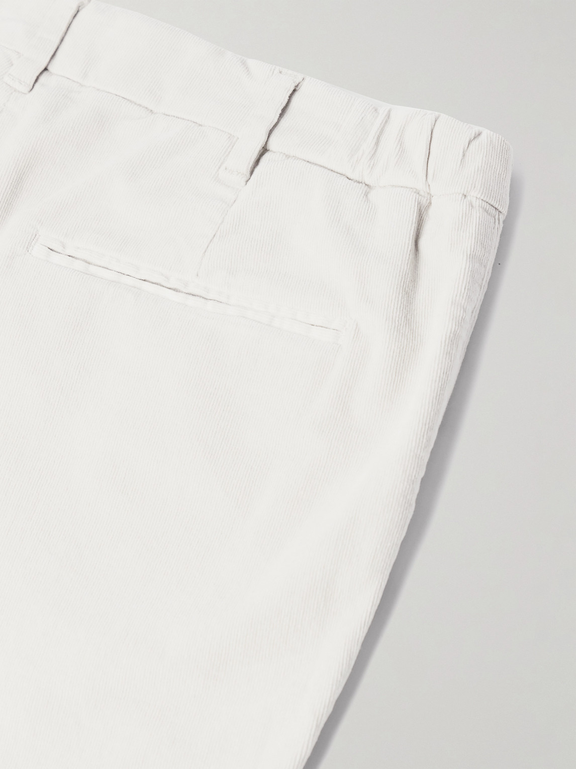 Altea Tapered Cotton-blend Trousers In White