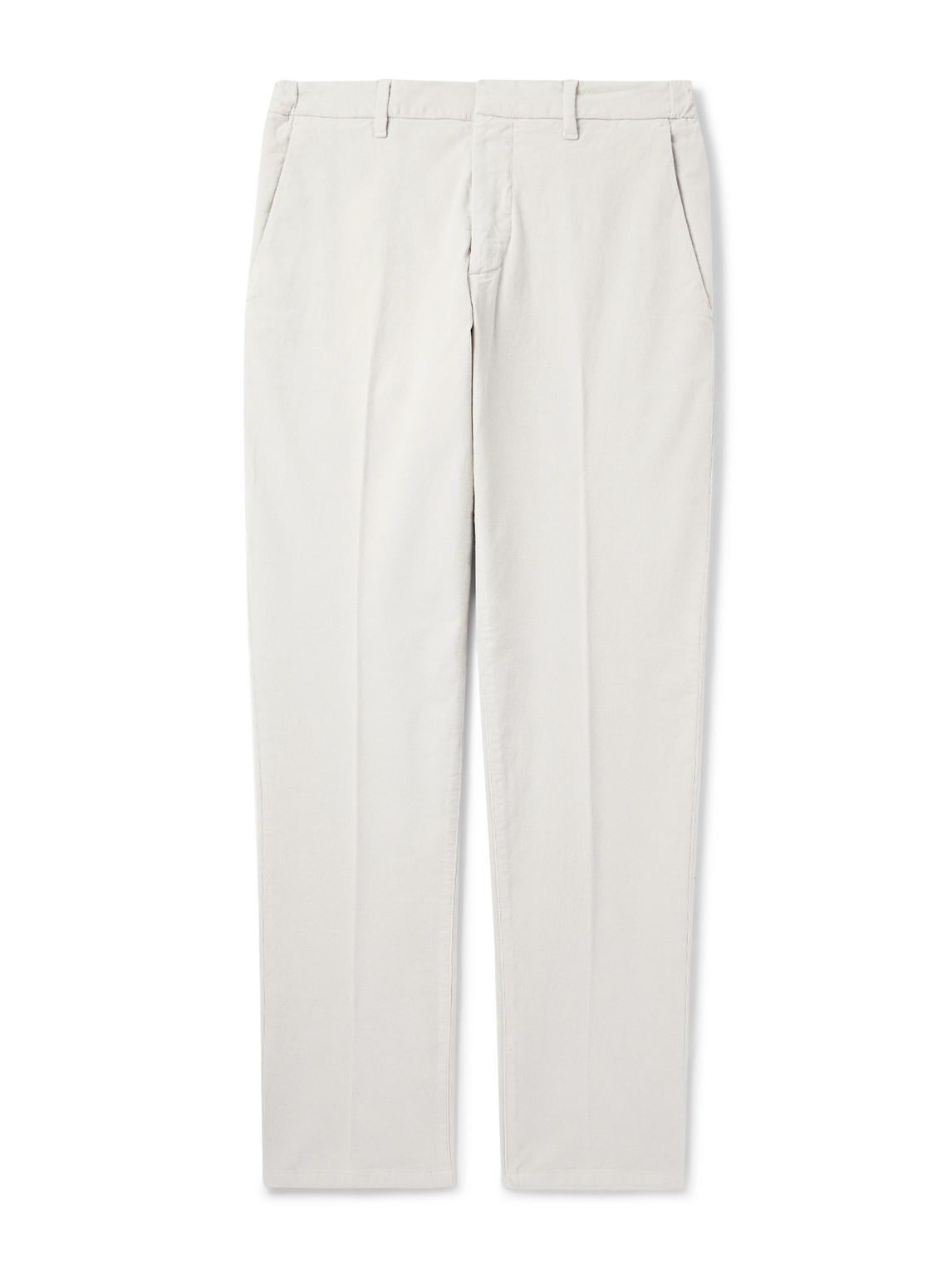 Altea Tapered Cotton-blend Trousers In Neutral