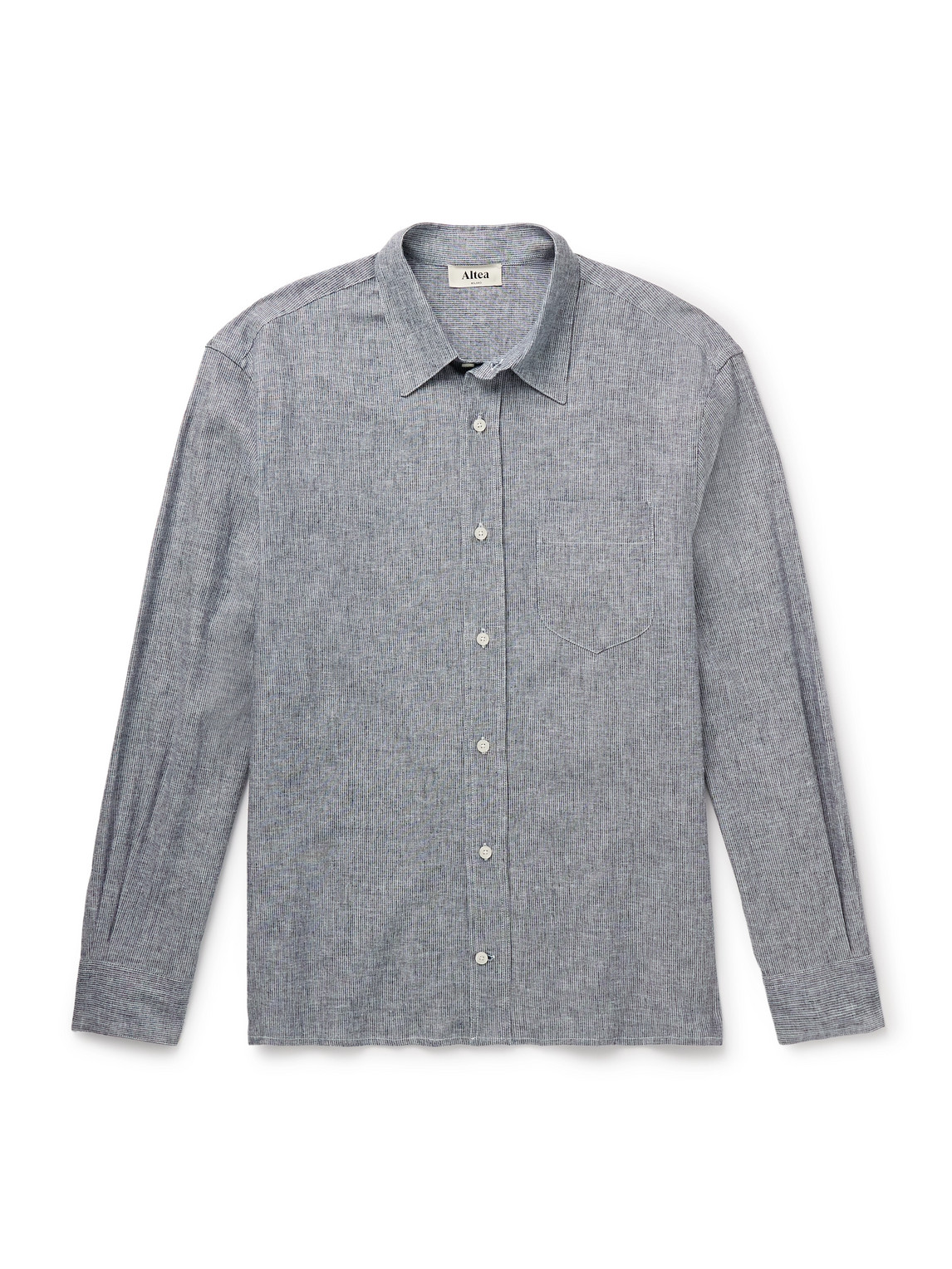 Altea Hugo Striped Linen And Cotton-blend Shirt