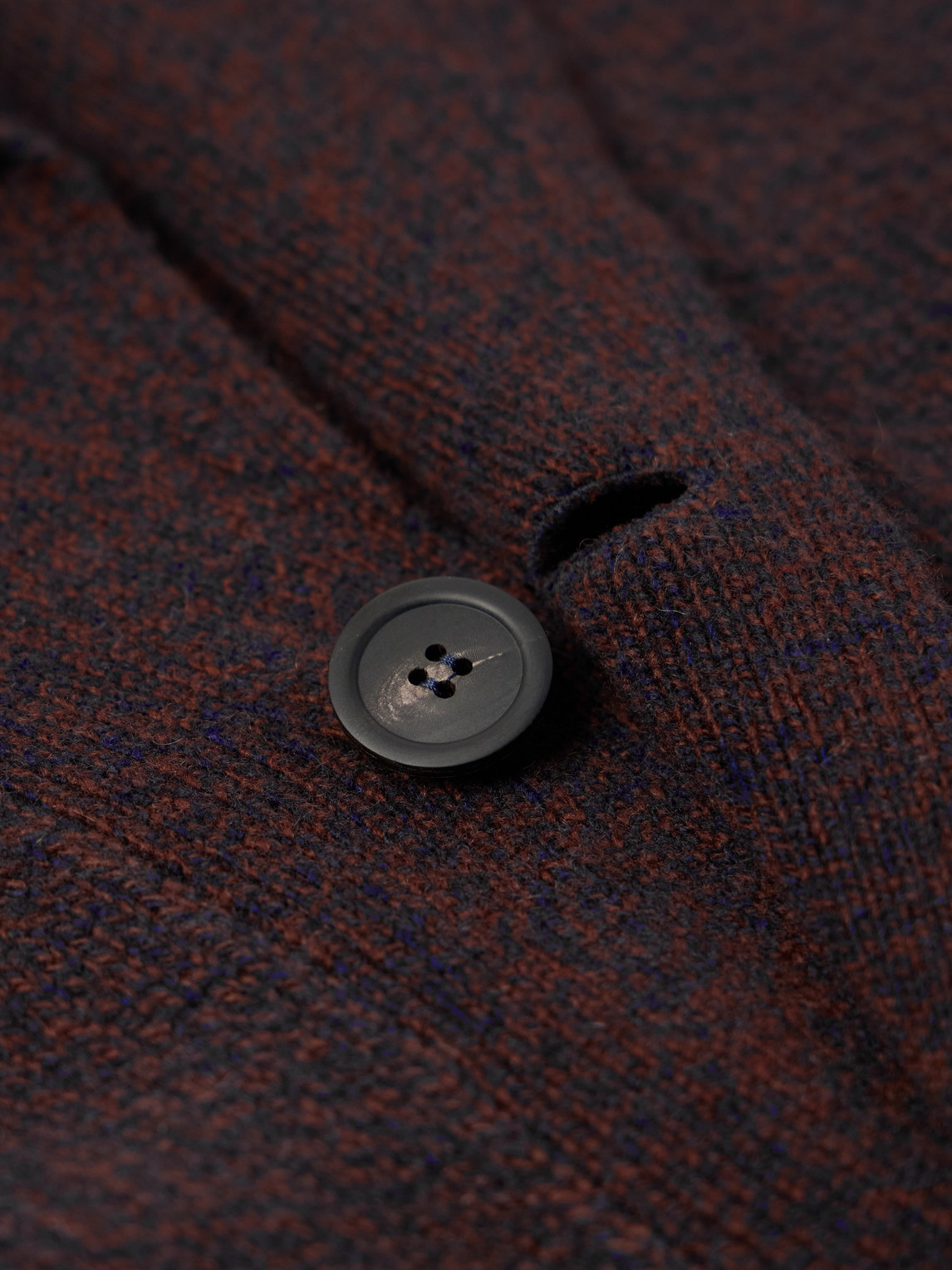 Altea Shawl-collar Wool And Cashmere-blend Cardigan In Burgundy