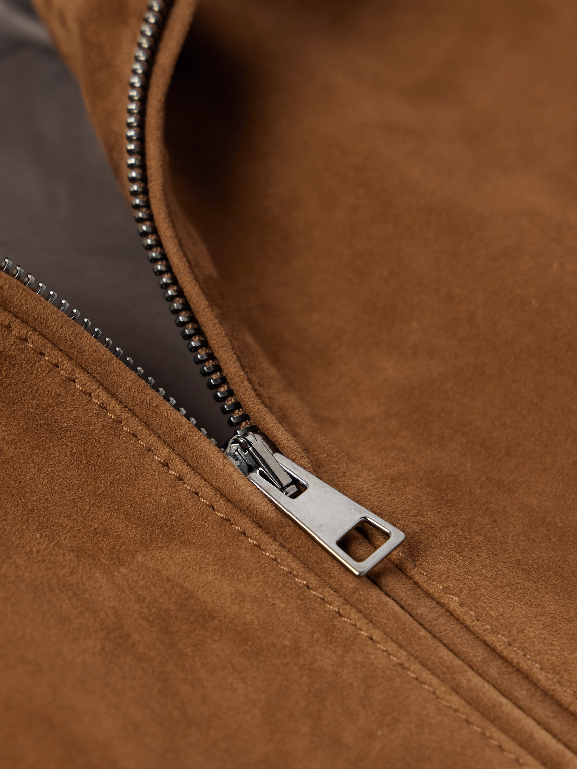 Altea Suede Bomber Jacket In Brown
