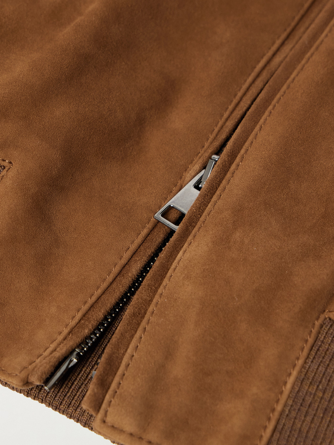 Altea Suede Bomber Jacket In Brown