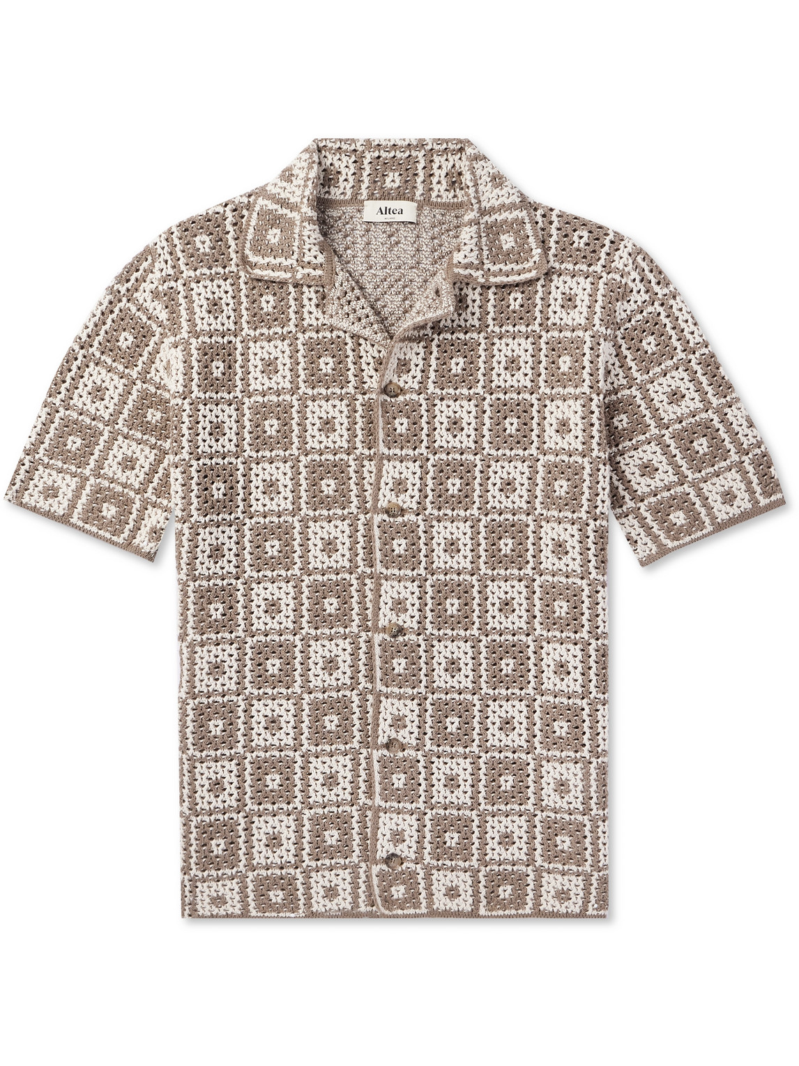 Altea Crocheted Cotton Shirt In Unknown