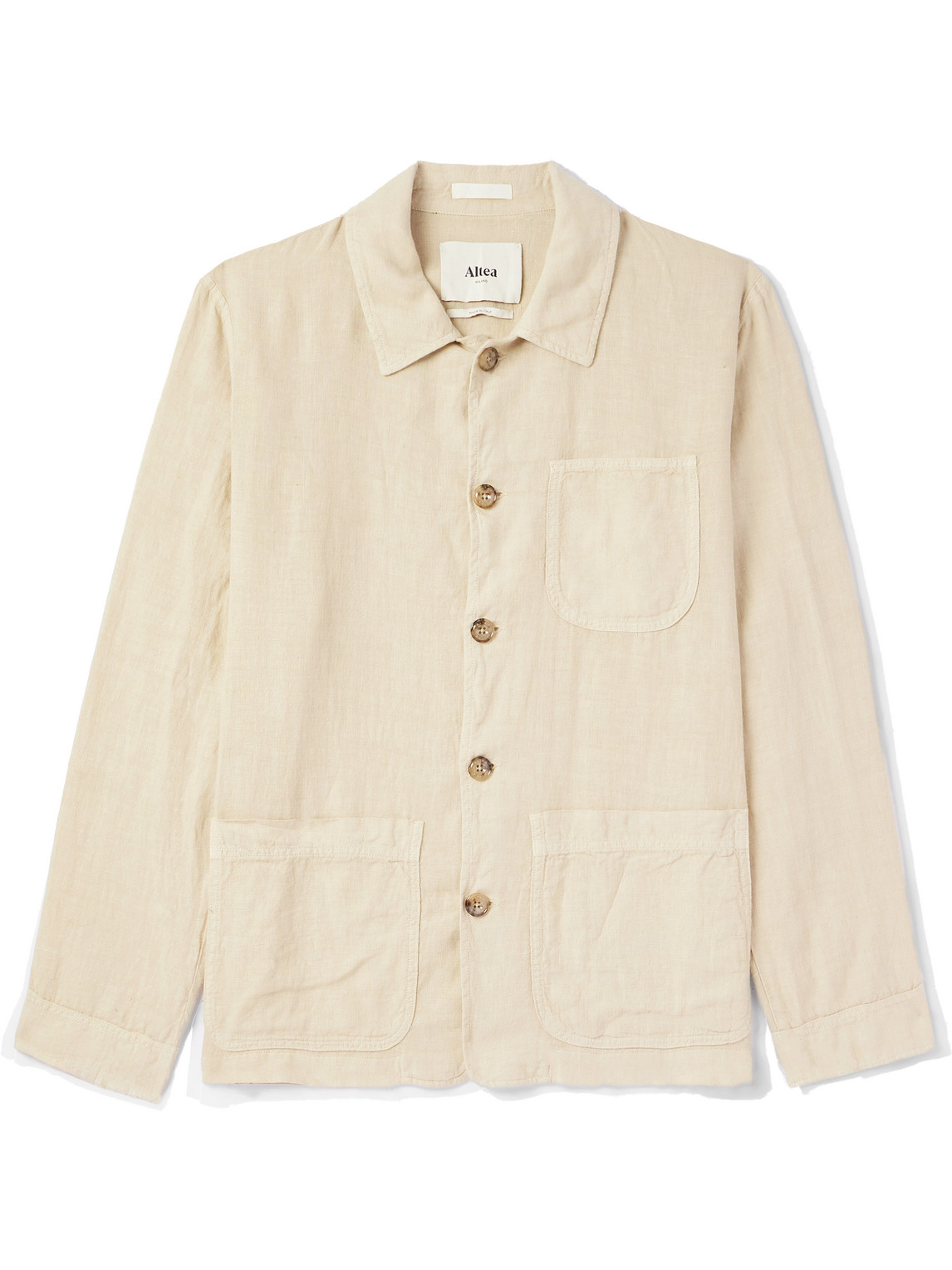 Constantin Garment-Dyed Linen Overshirt
