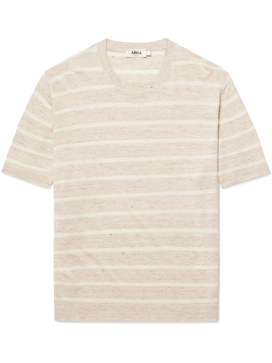 Striped Linen and Cotton-Blend T-Shirt