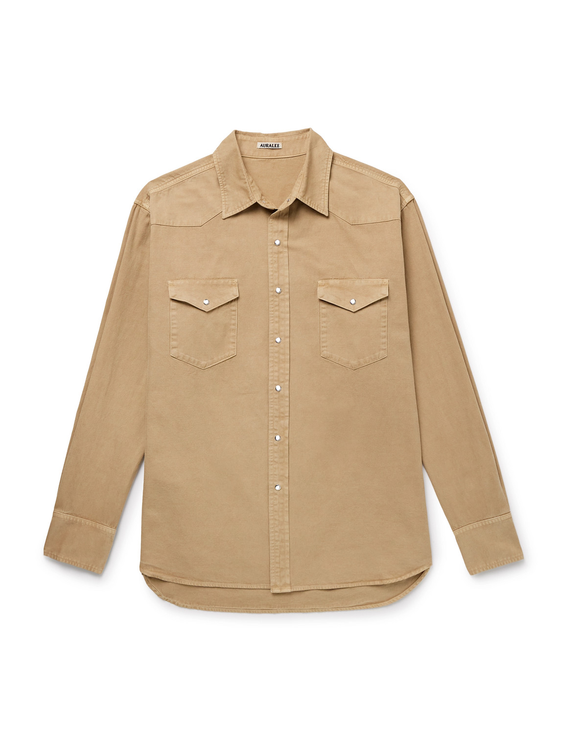 Auralee Cotton-twill Shirt In Neutral