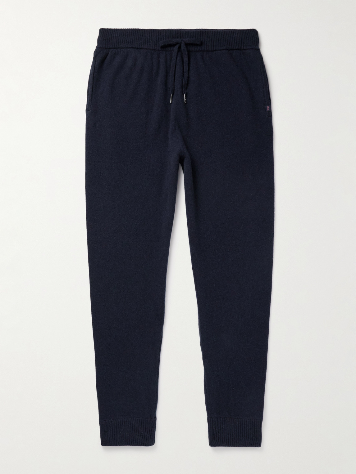 Derek Rose Finley Tapered Cashmere Sweatpants In Blue